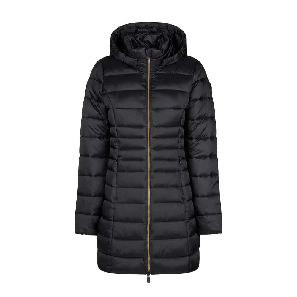 women's reese 3/4 hooded puffer coat, black