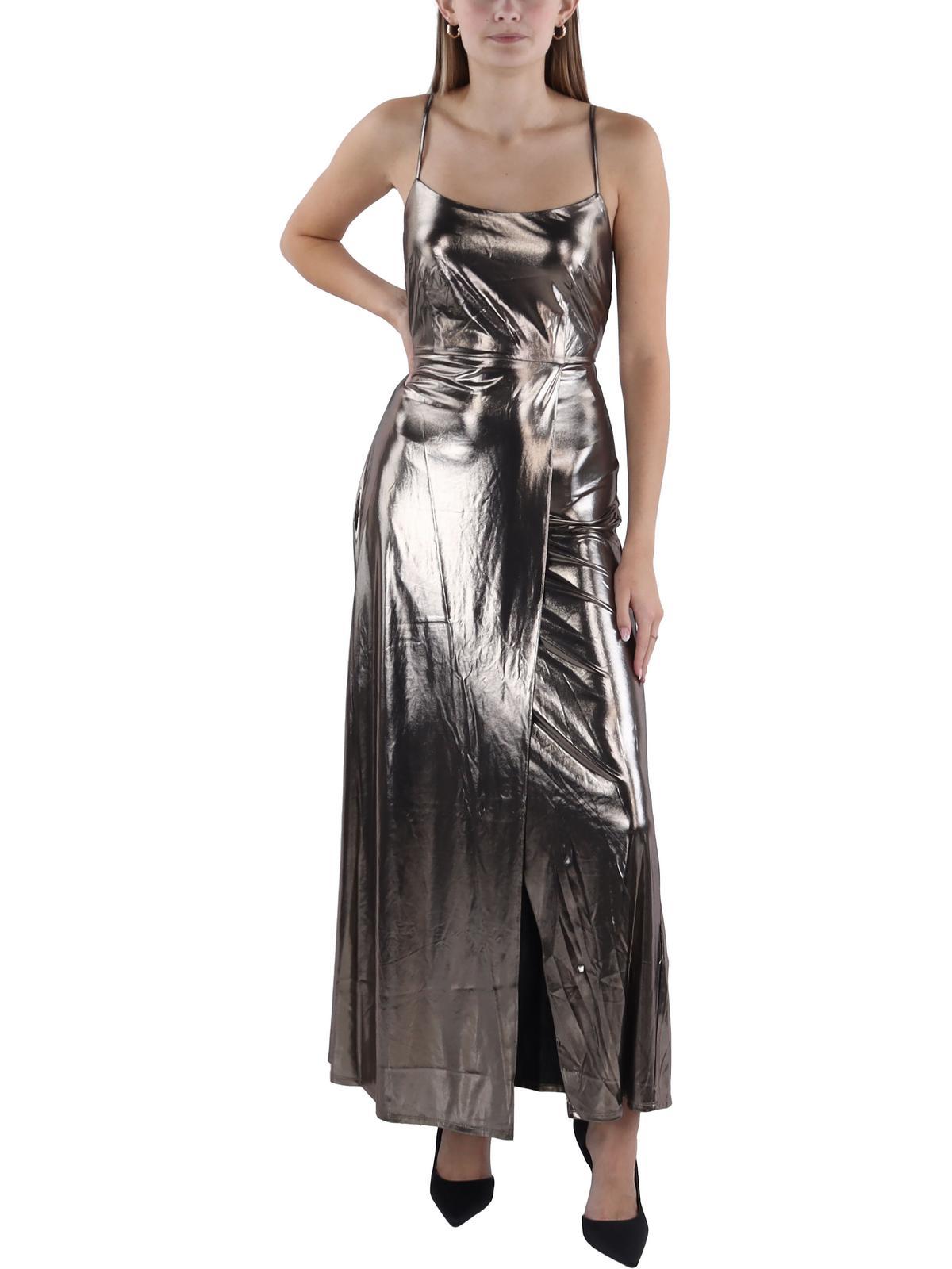 ronja womens metallic cocktail slip dress