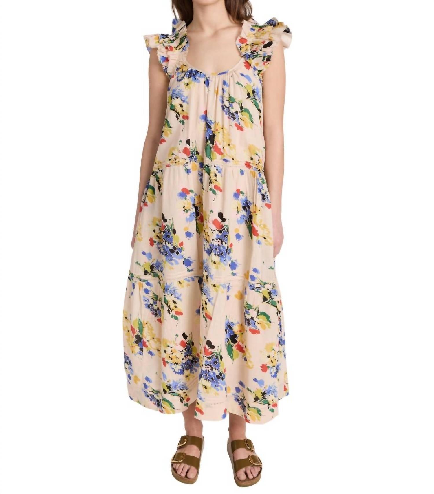 dove dress in bright grove floral