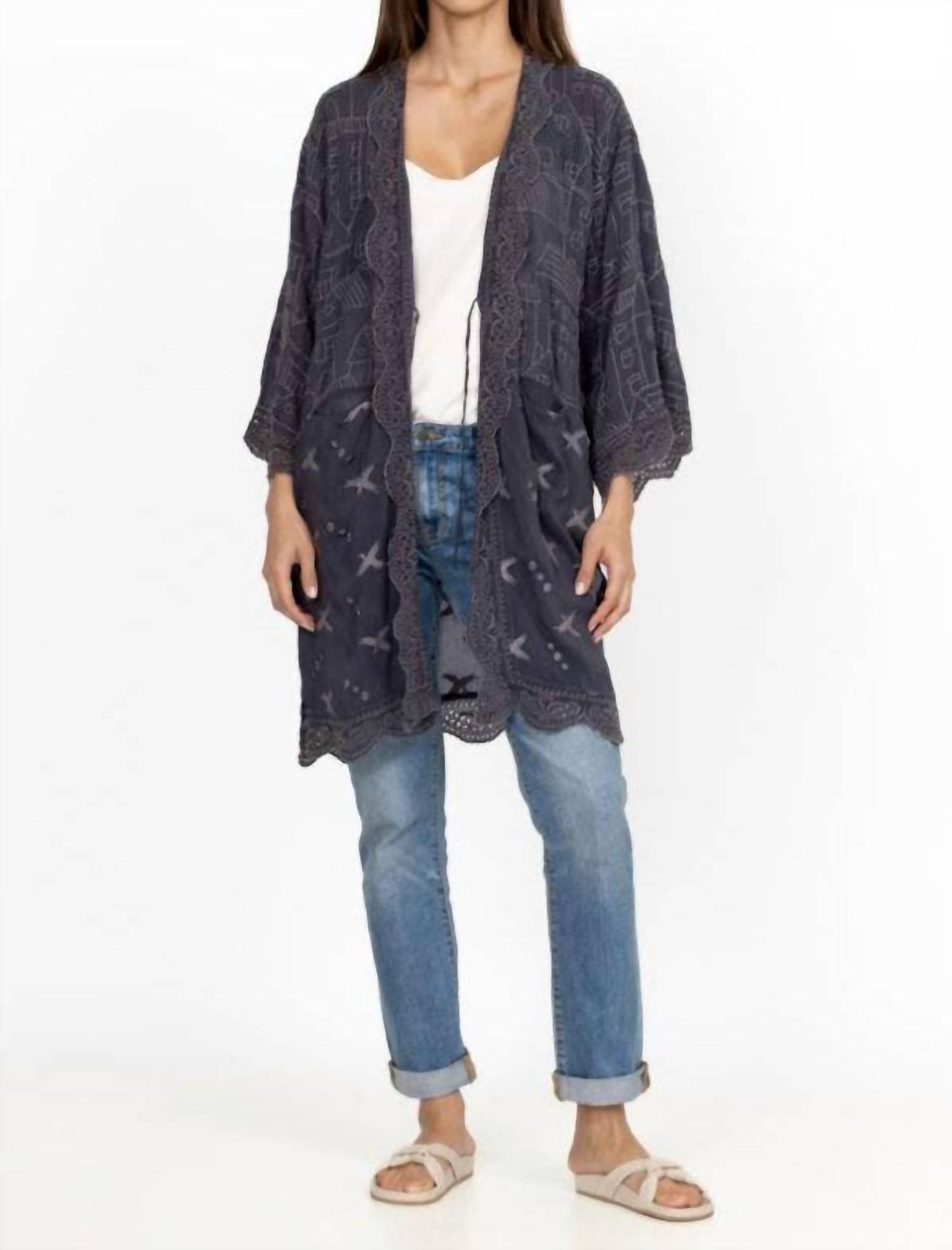 house ecaterina kimono in graphite