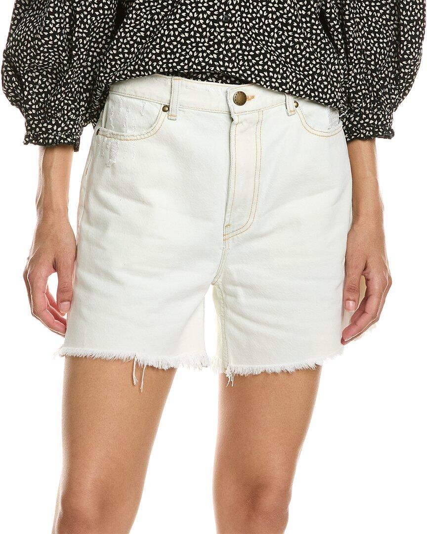 the easy cut off white bleach wash short