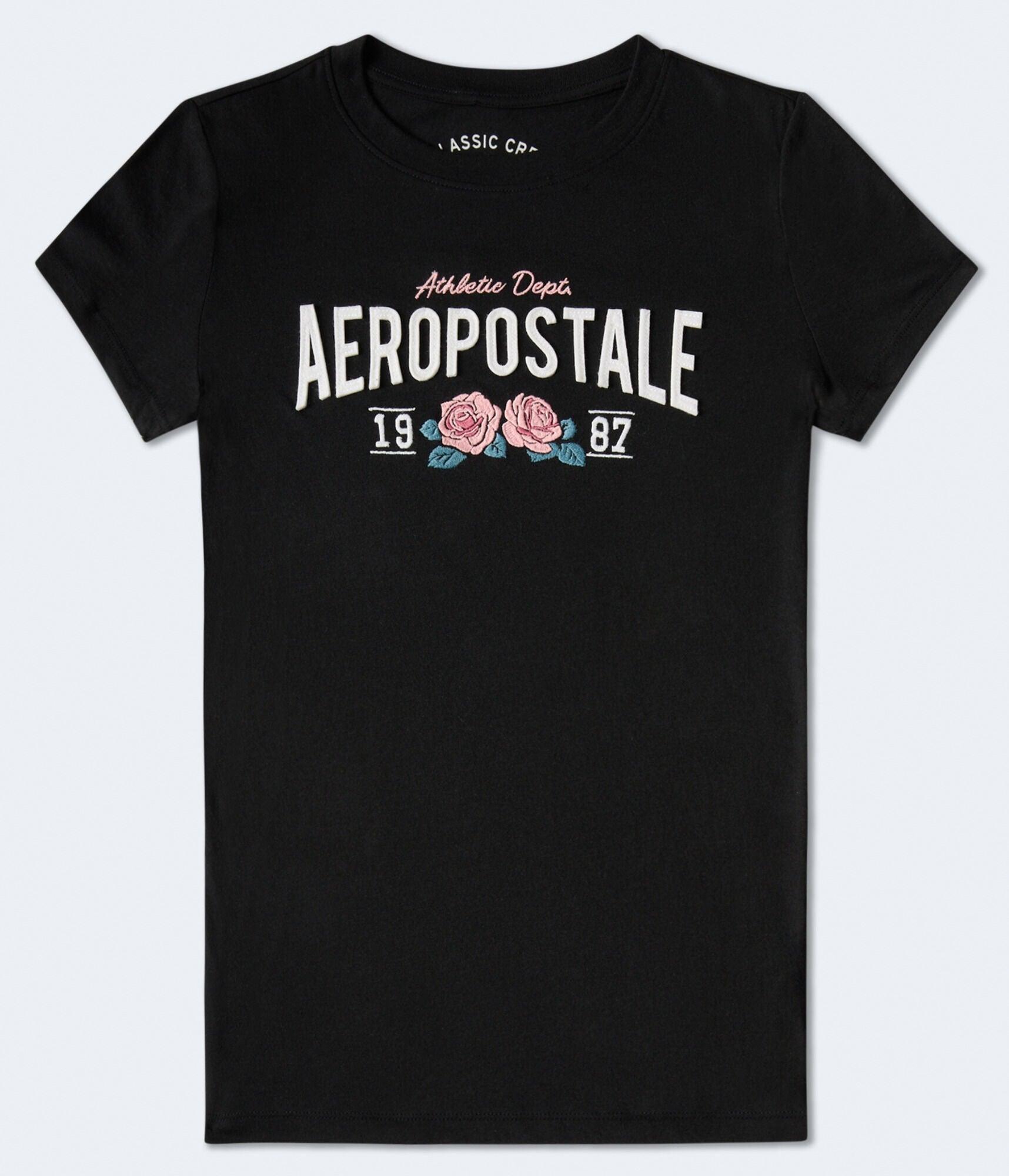 1987 rose appliqué graphic tee