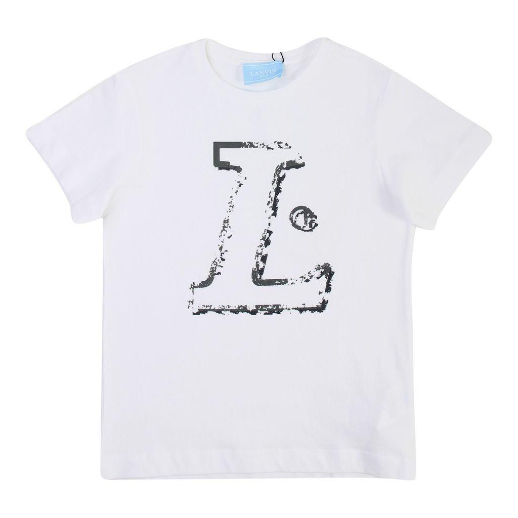 white logo t-shirt