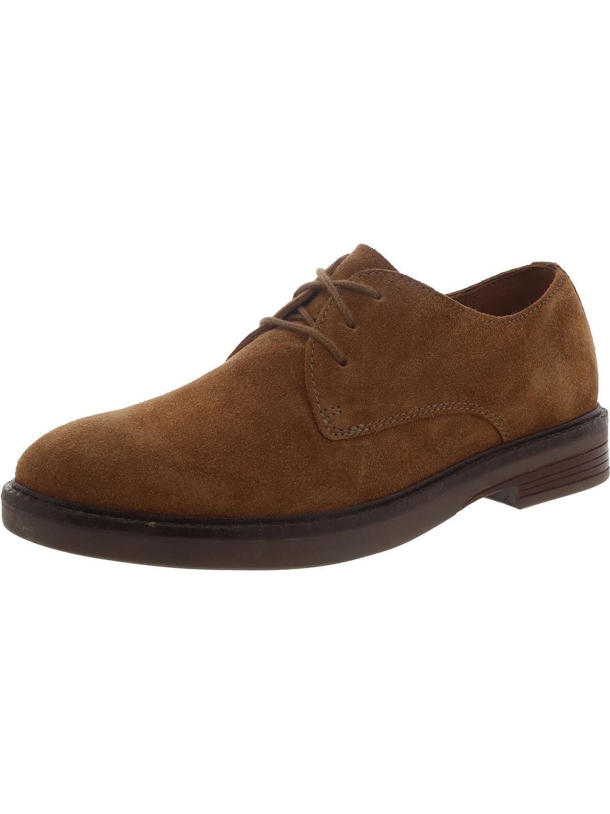 paulson plain mens suede lace-up derby shoes