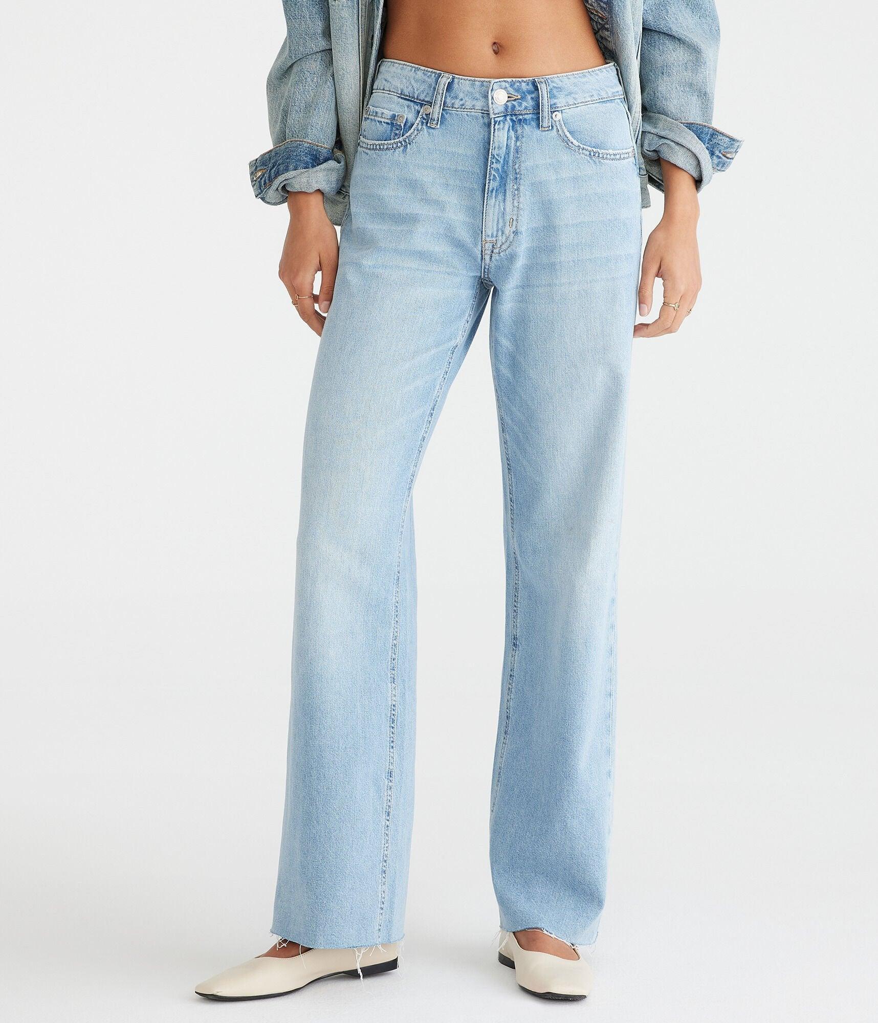 high-rise wide leg jean