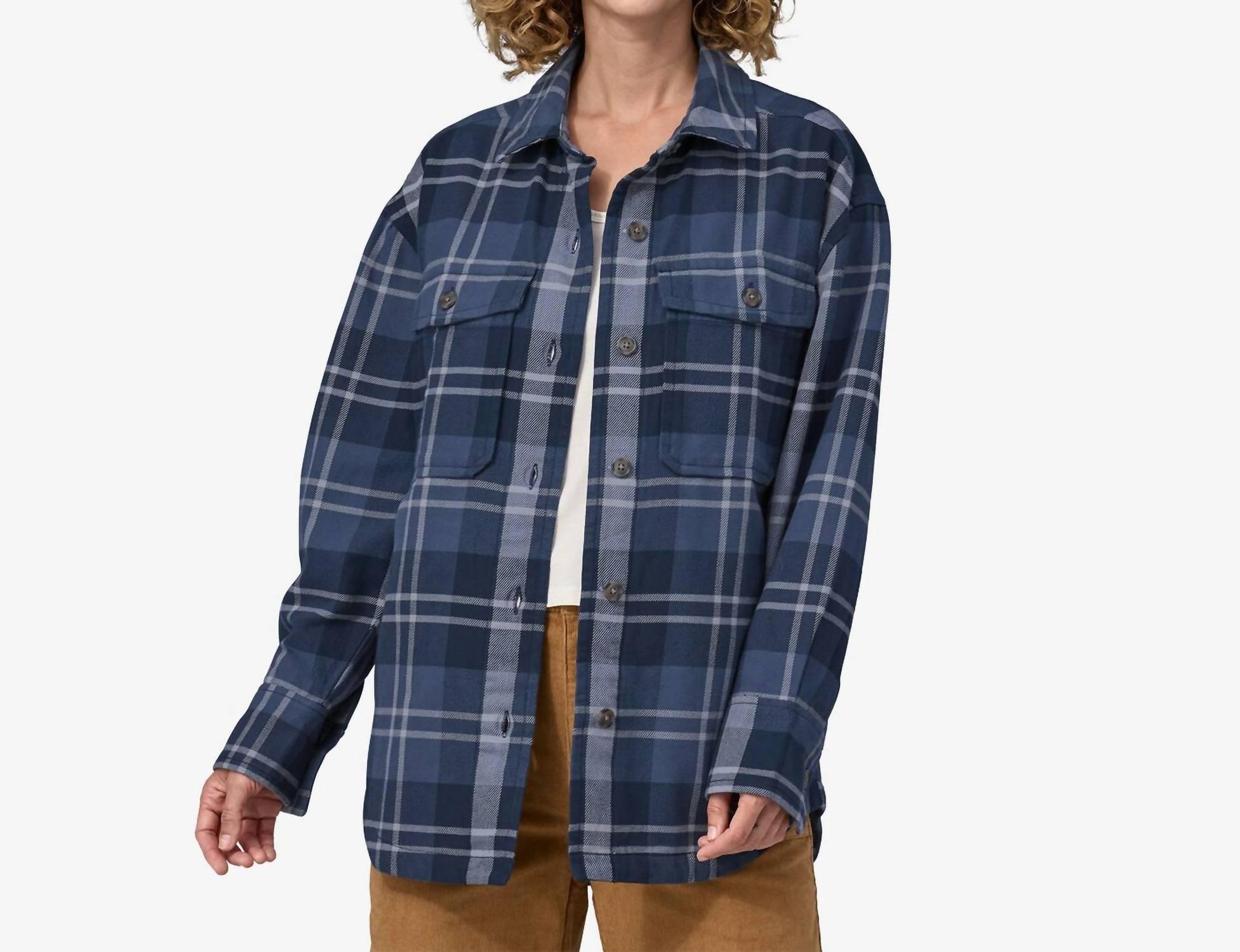 fjord flannel overshirt in bristlecone: new navy