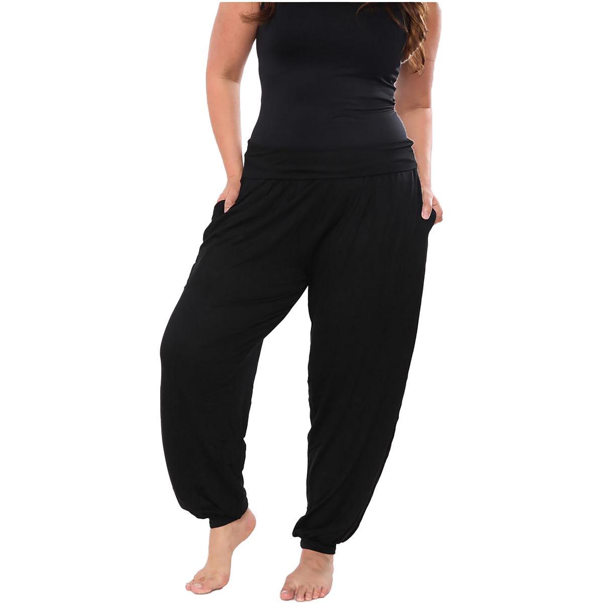 plus womens knit pull on jogger pants