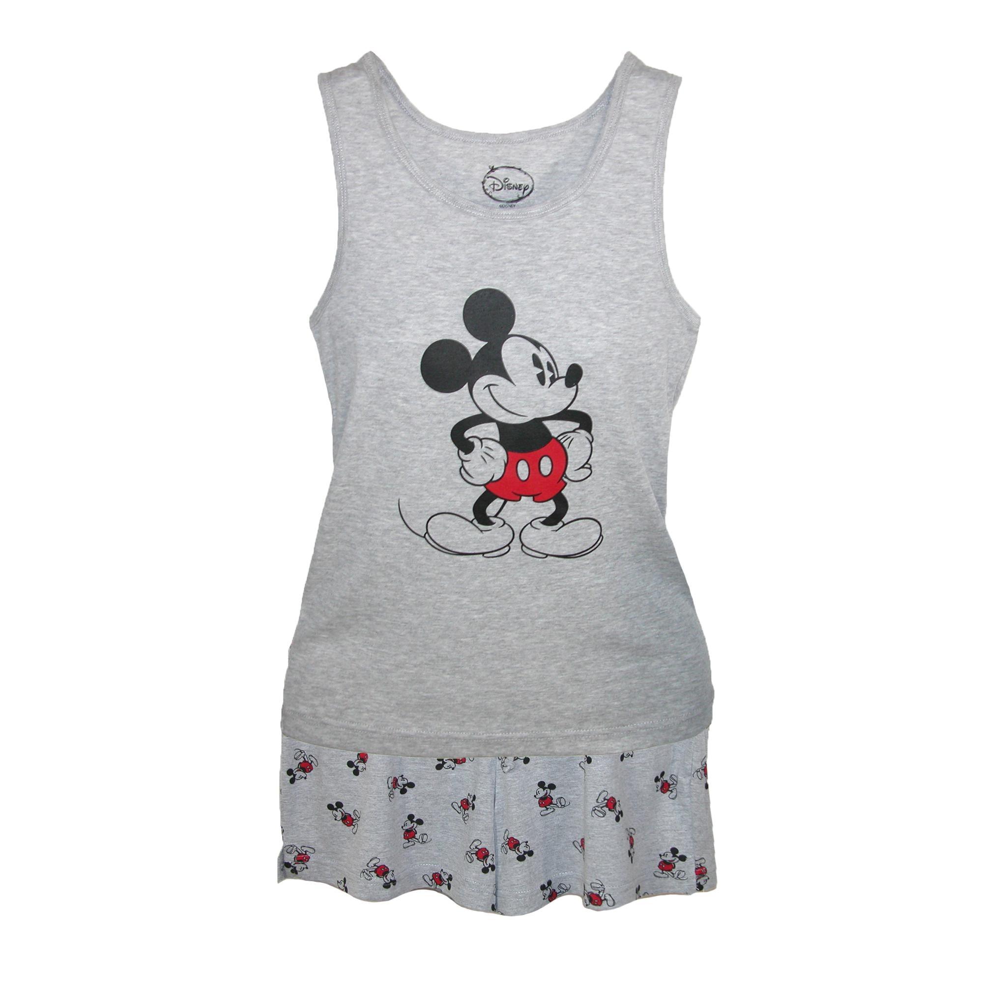 mickey mouse tank and shorts pajama set