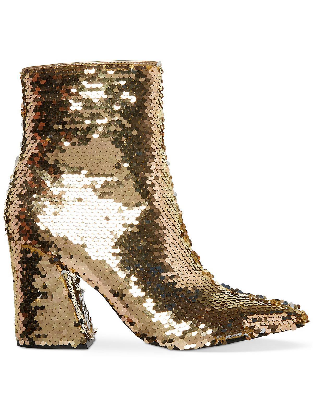 cody womens sequined pointed toe mid-calf boots