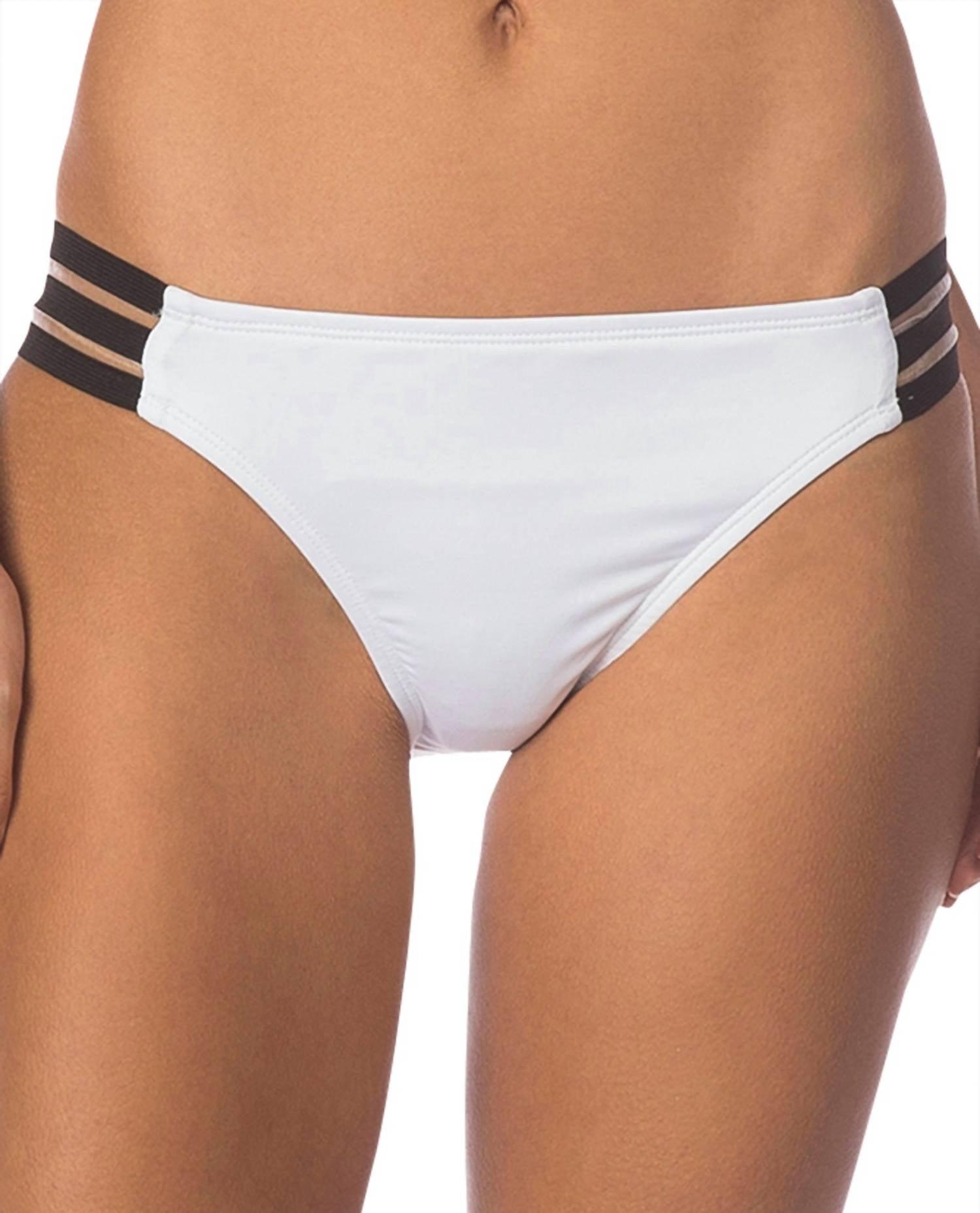 stompin stilettos sporty hipster bikini bottom in white