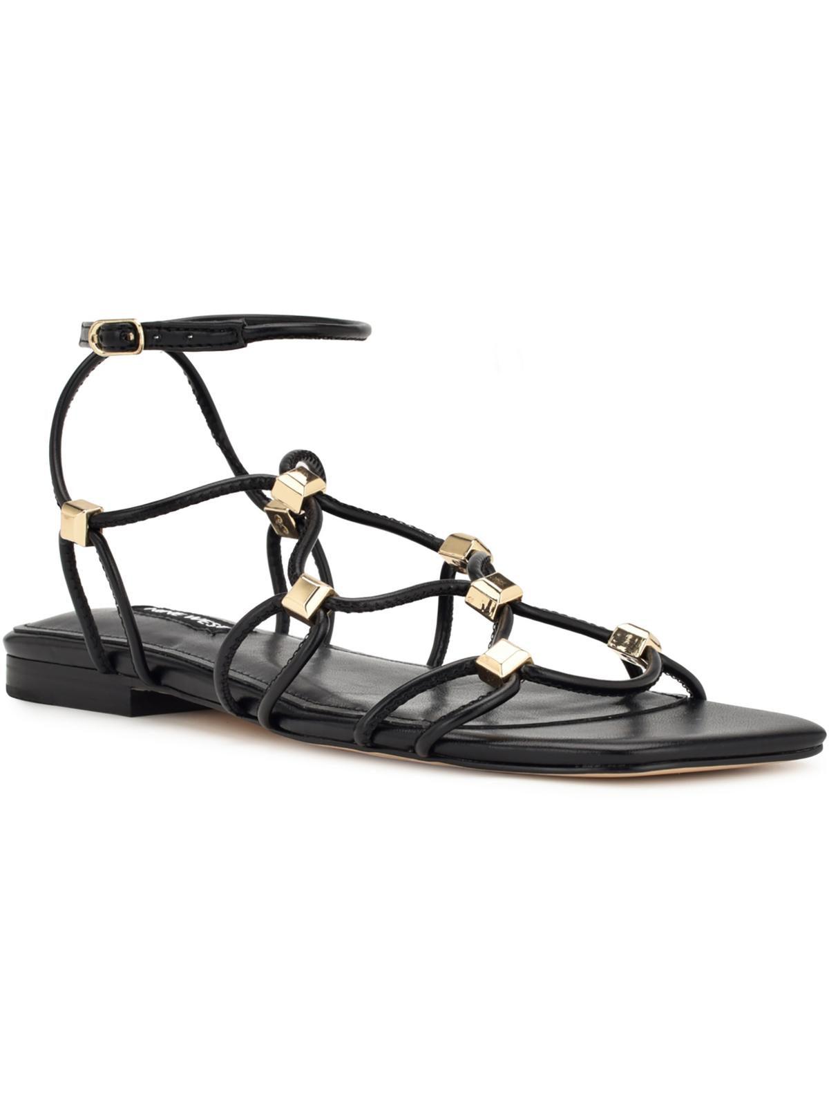 majah 3 womens faux leather caged slingback sandals