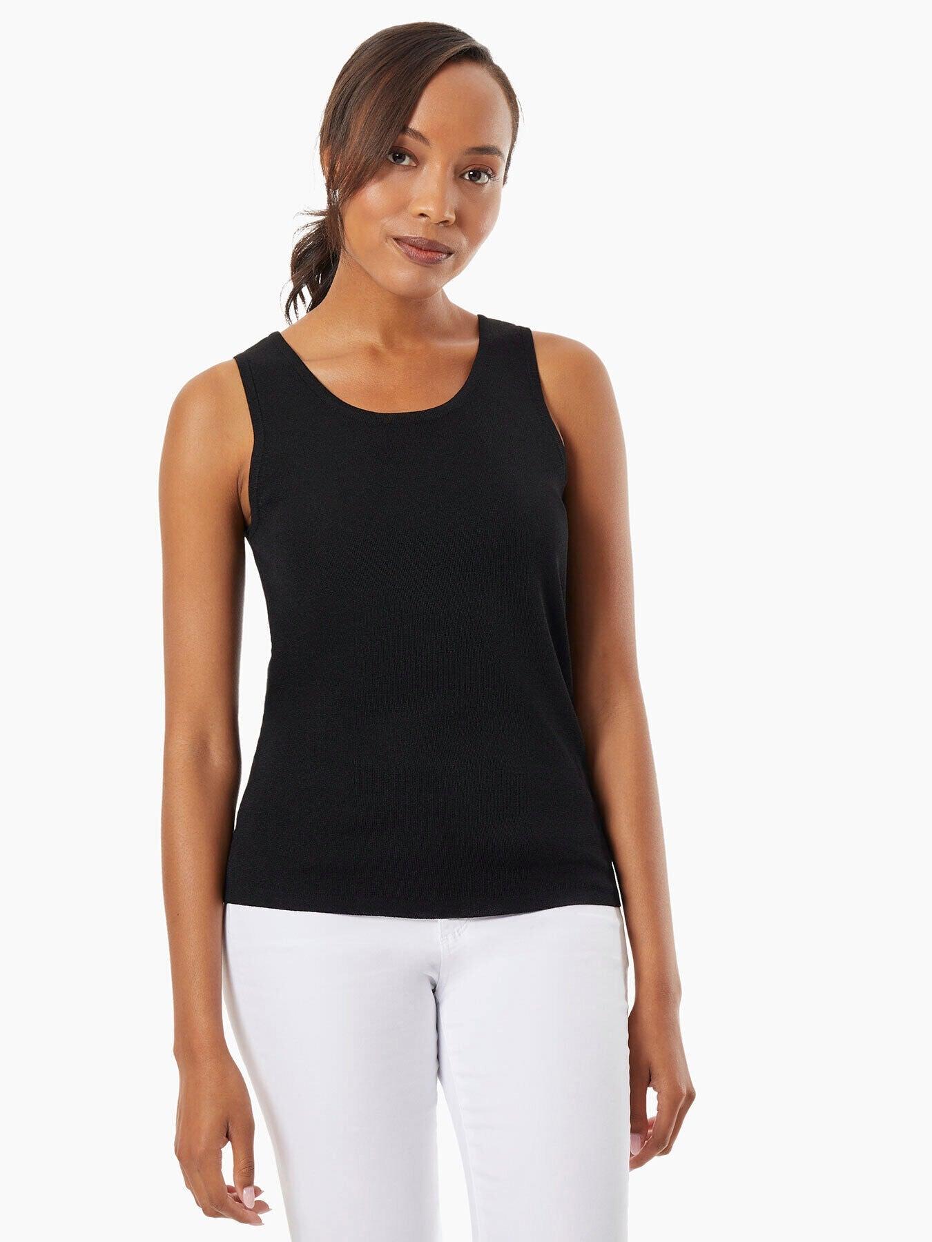 scoop neck knit tank top