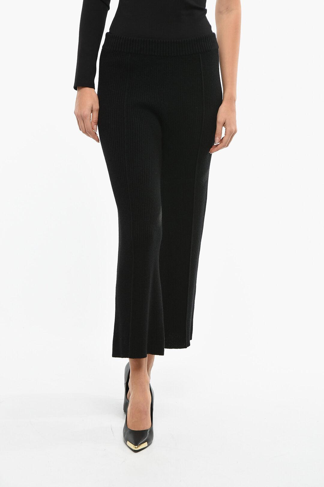 wool and cashmere ribbed nancy pants