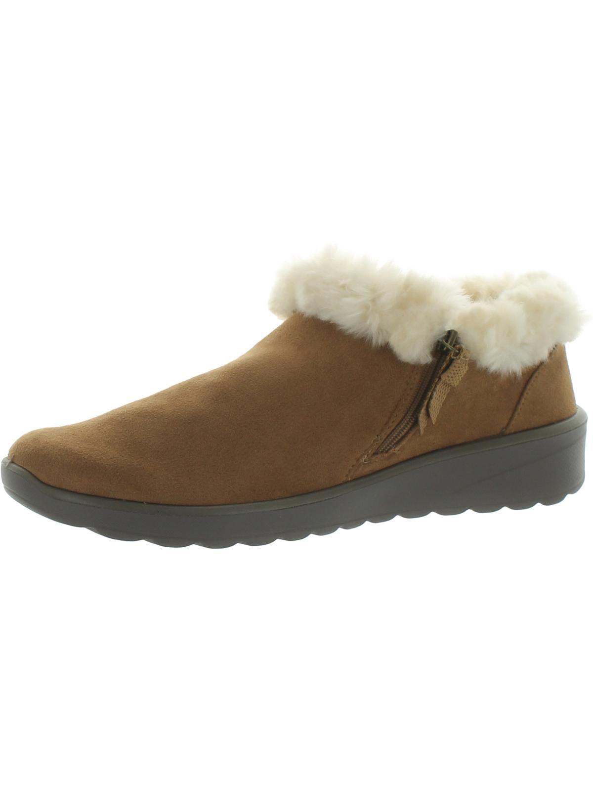 genuine womens faux shearling padded insole booties