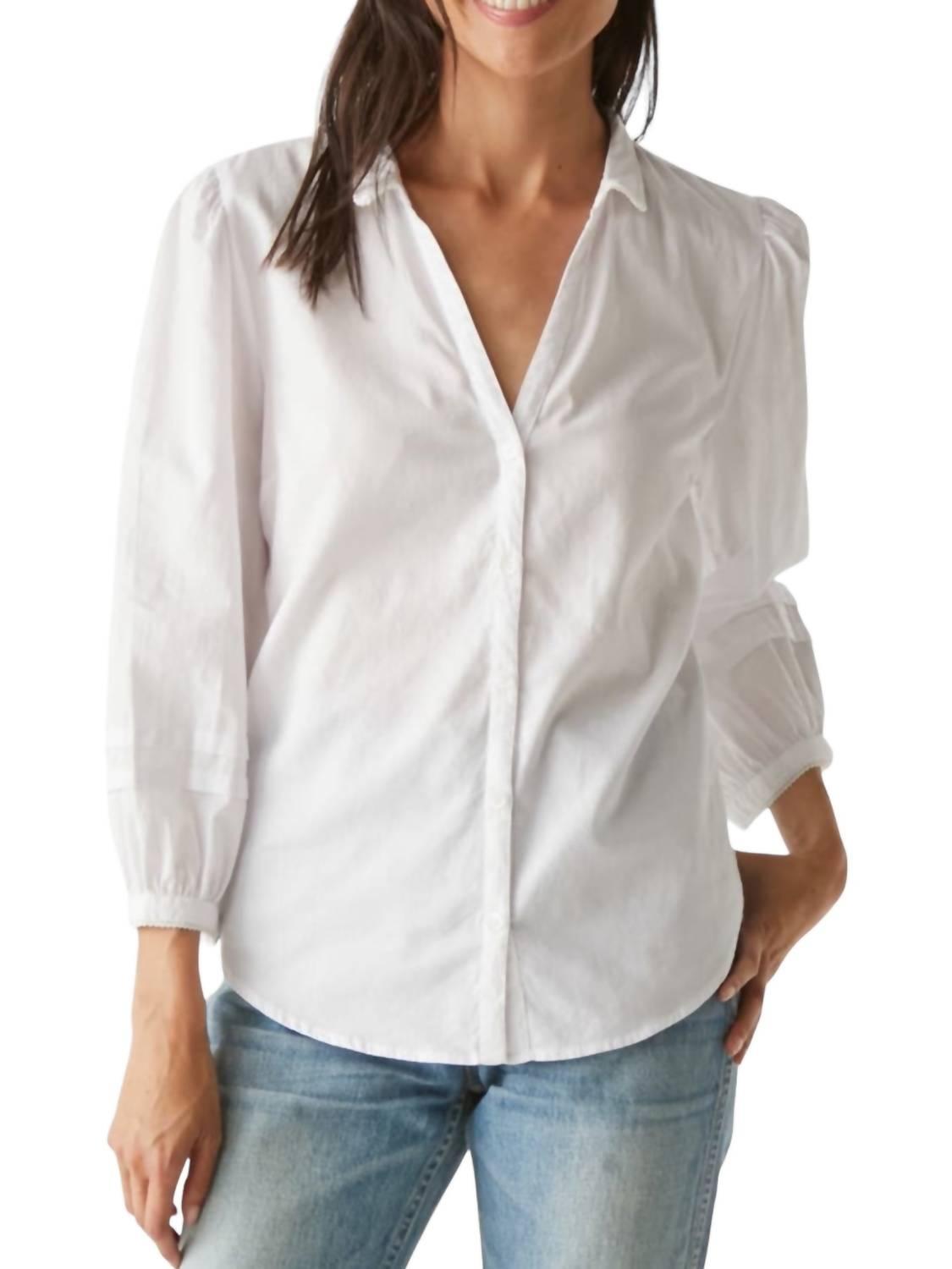 jette blouse in white