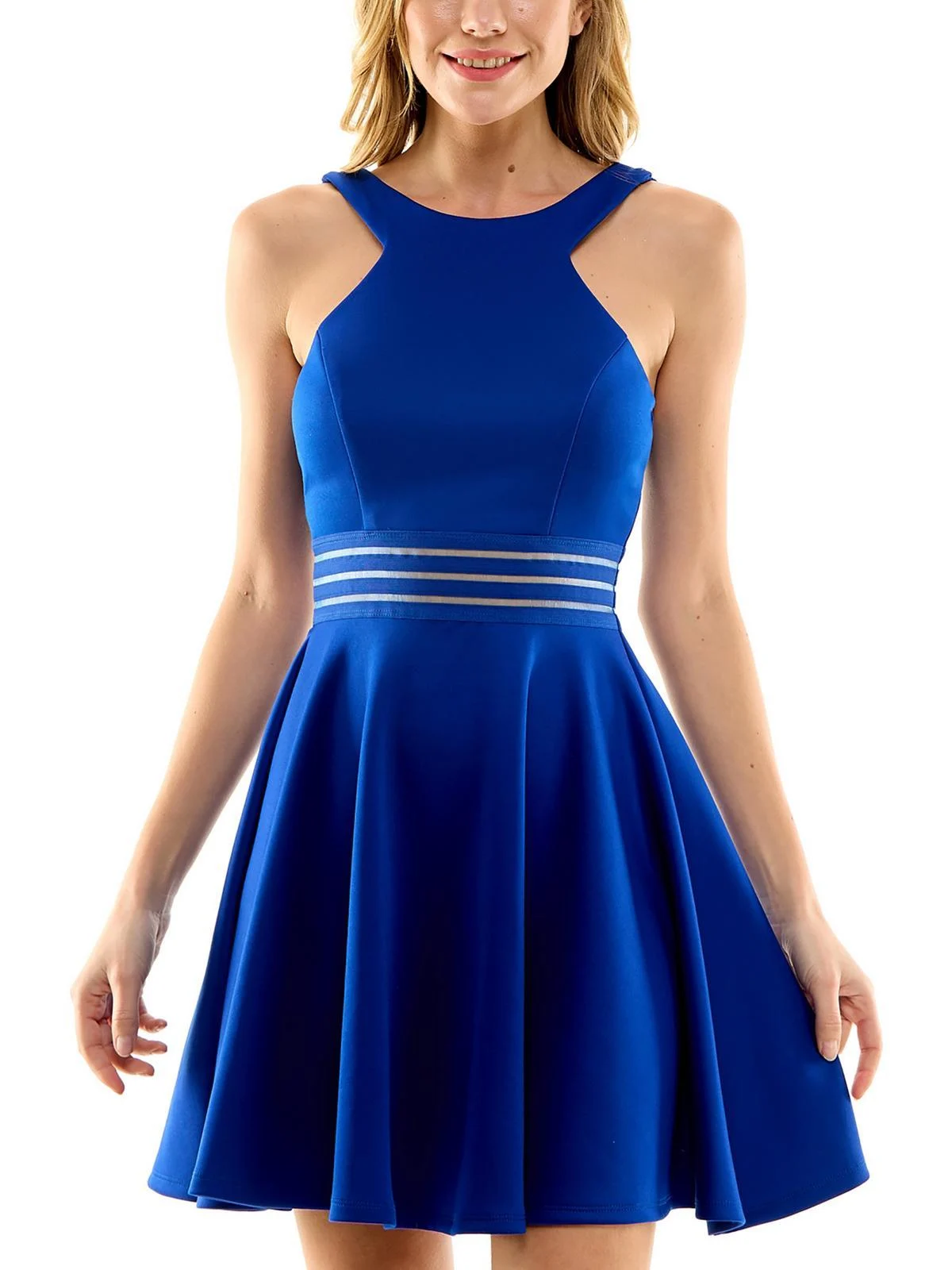 juniors womens cocktail mini fit & flare dress