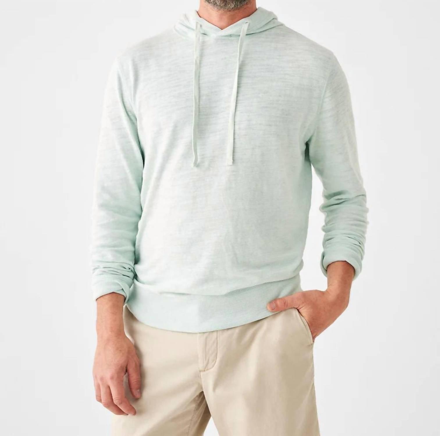 sunwashed slub hoodie in lagoon teal