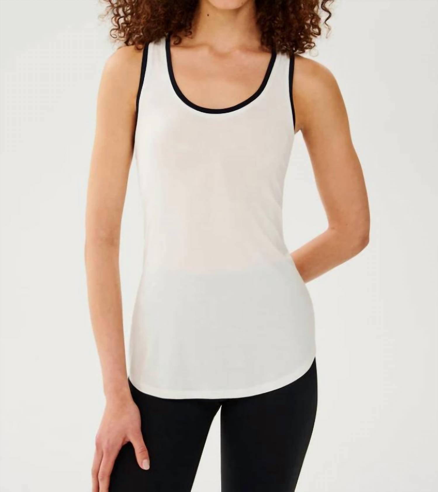 hana ringer tank top in white