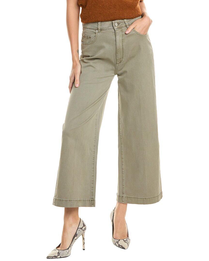 hepburn alpine green wide leg jean