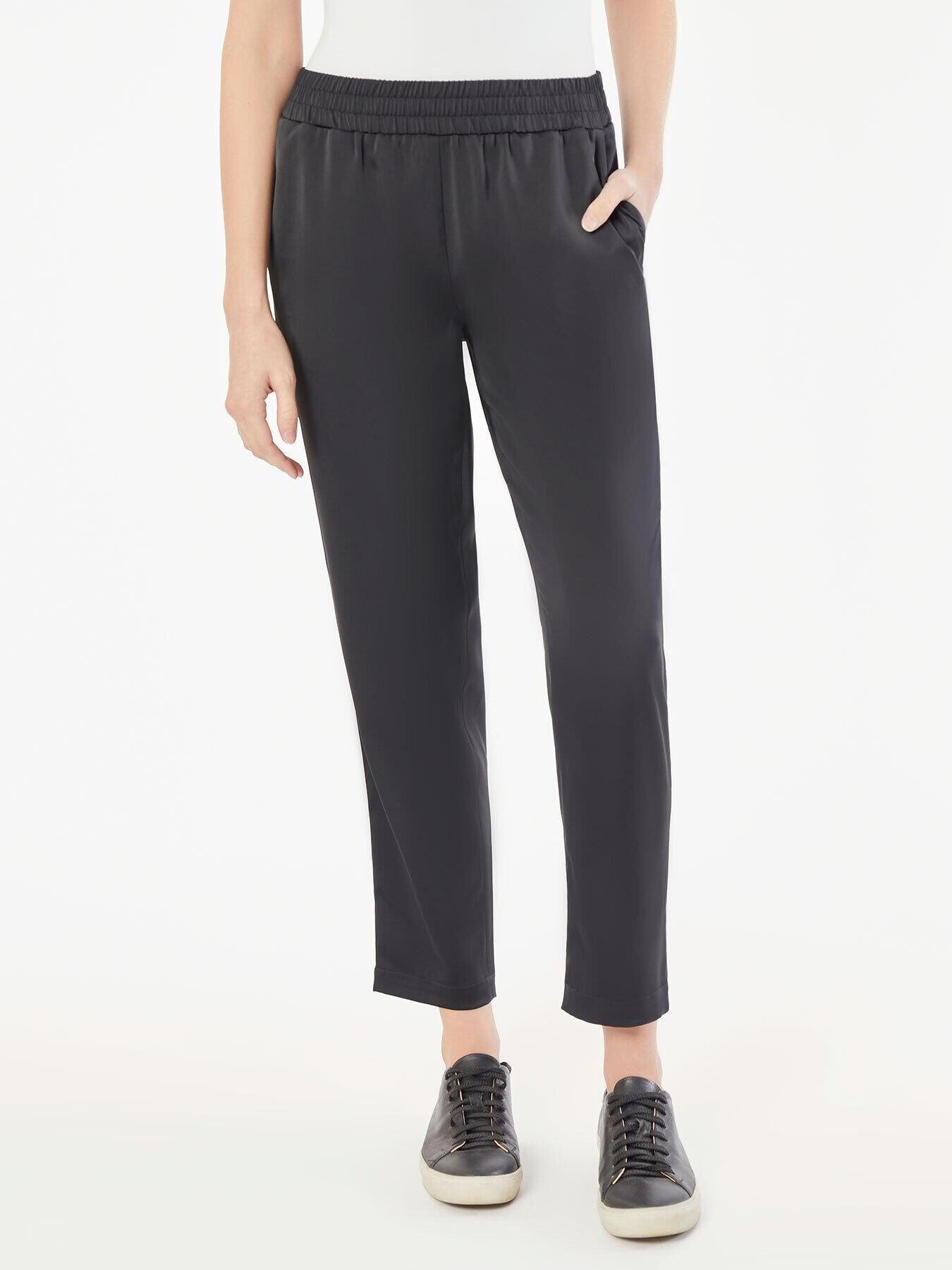 pull-on satin jogger pants