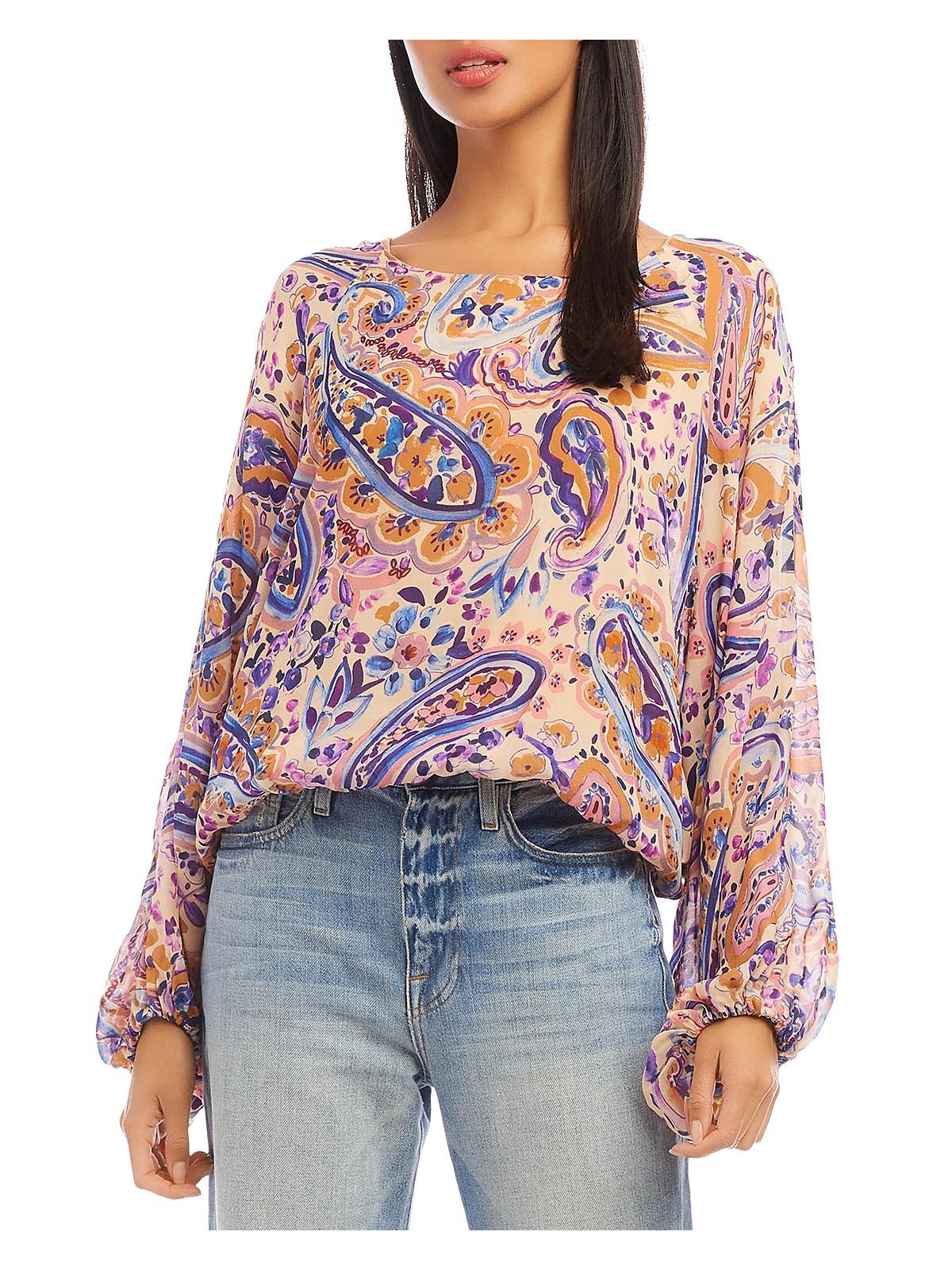 womens scoop neck blouson blouse