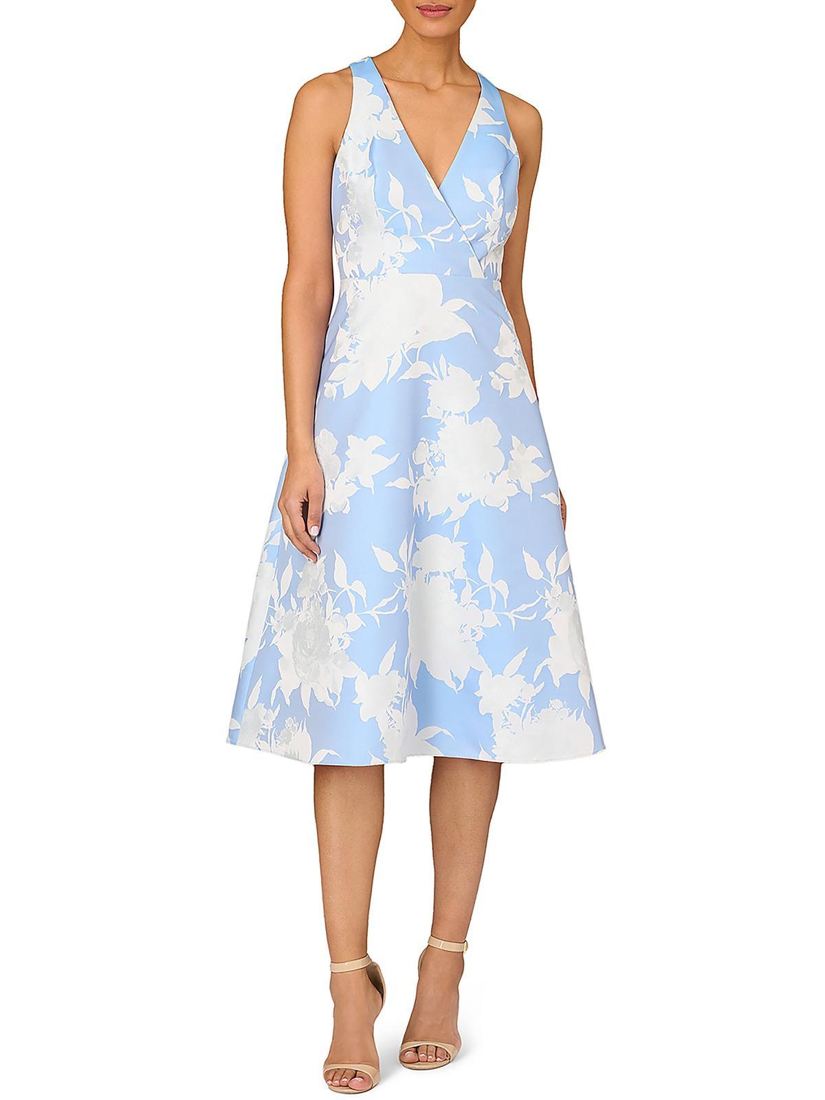 womens woven floral midi dress