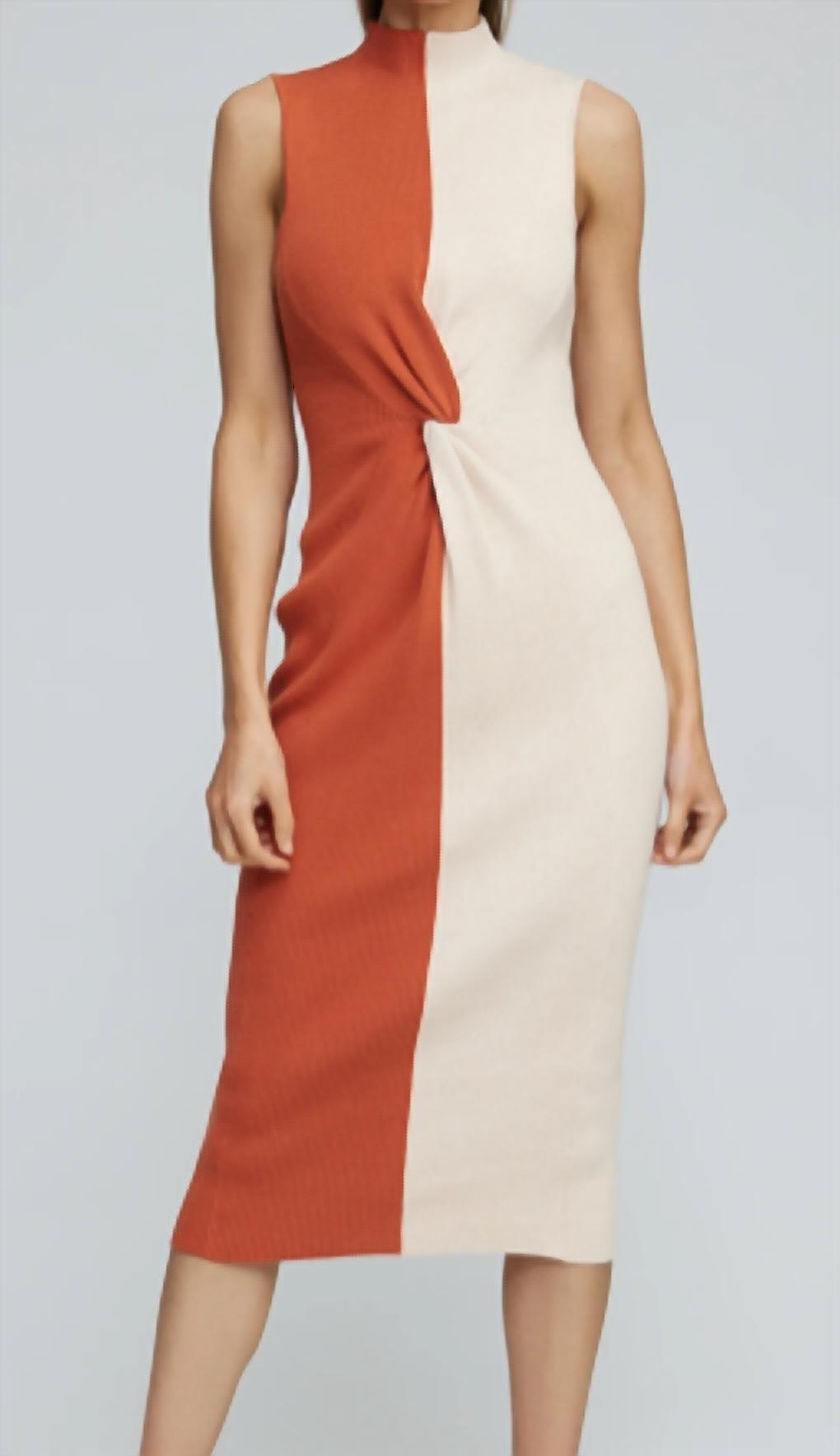 brandon dress in terracotta mix