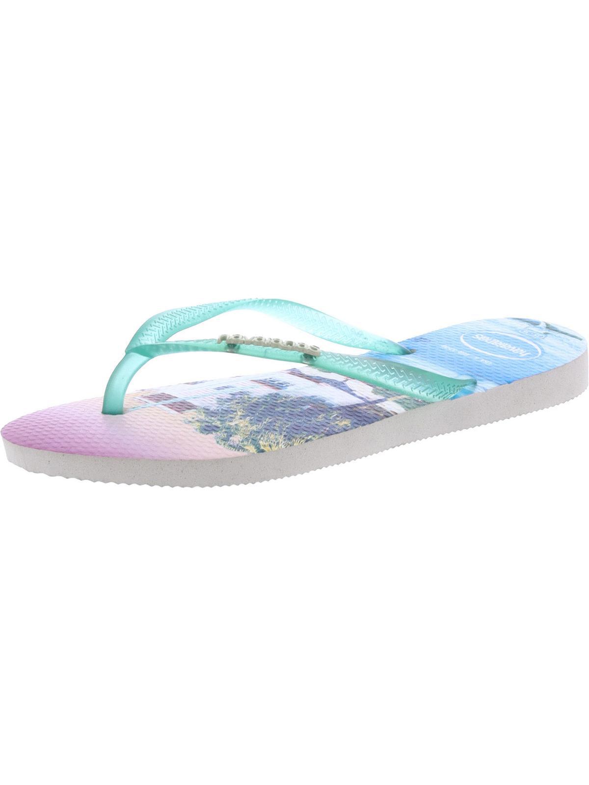 beach prit signature man made thong sandals