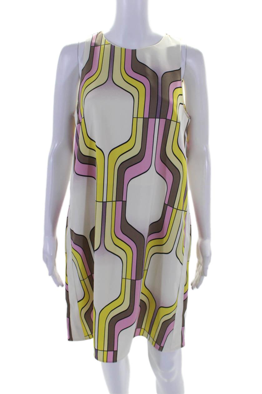 art 365 womens striped sleeveless agori dress white multi colored