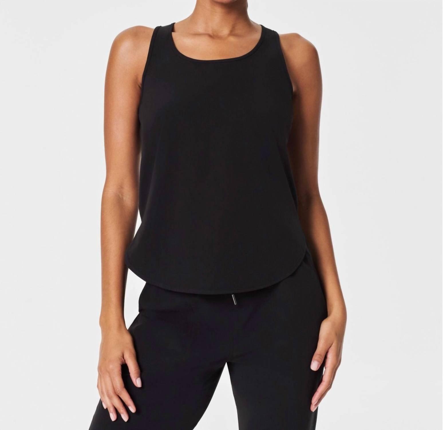 out of office shell tank top in very black