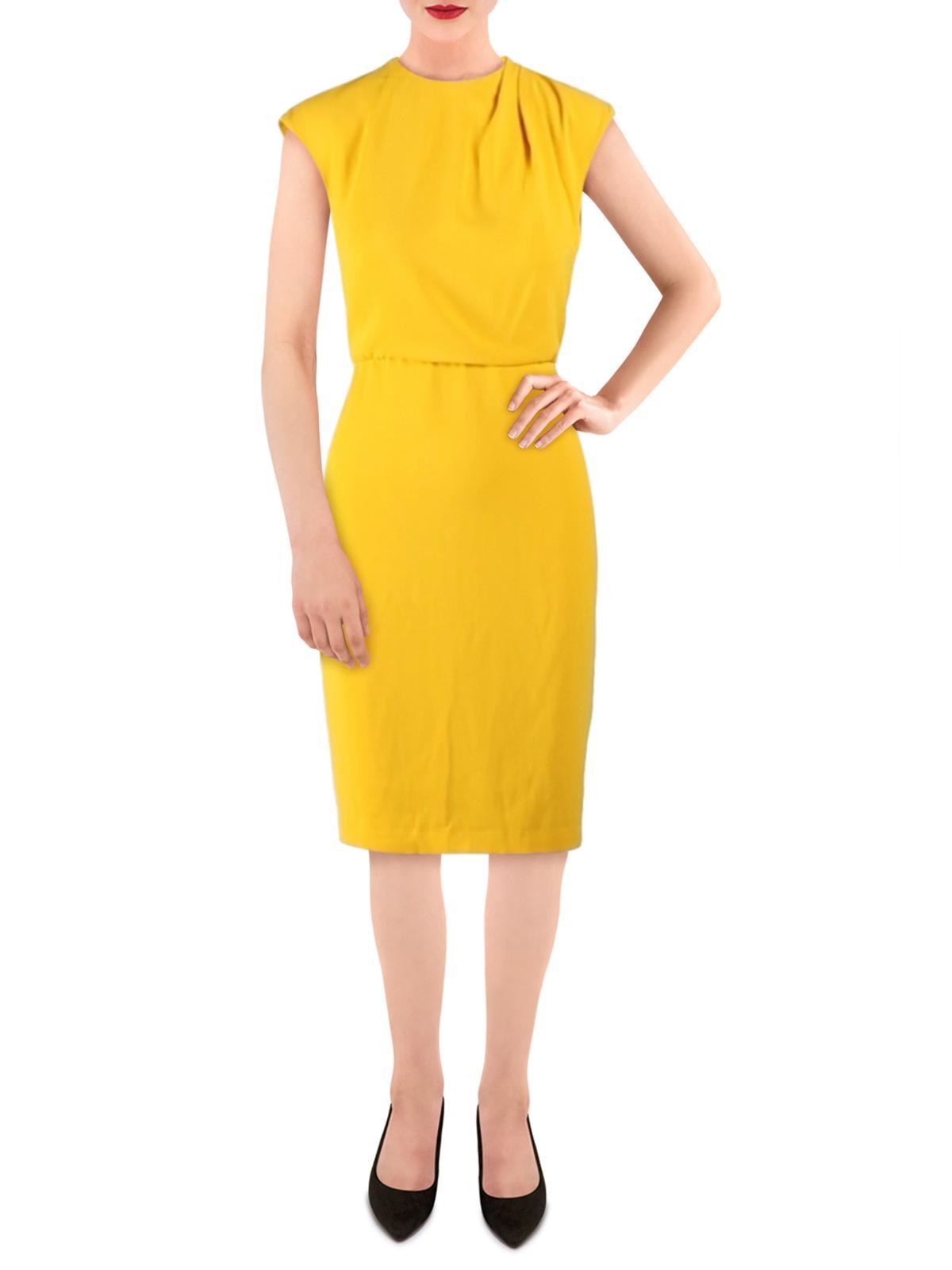 womens drapey cap sleeves wear to work dress