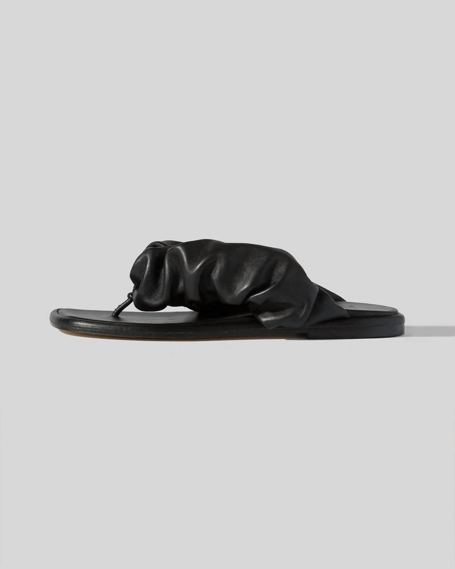 women's nuvola scrunchie sandal in black