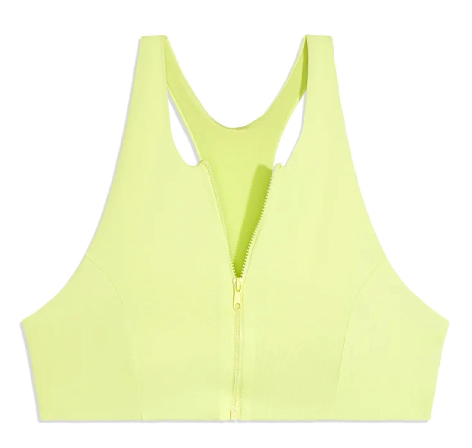 women's zip front racerback top in bounce