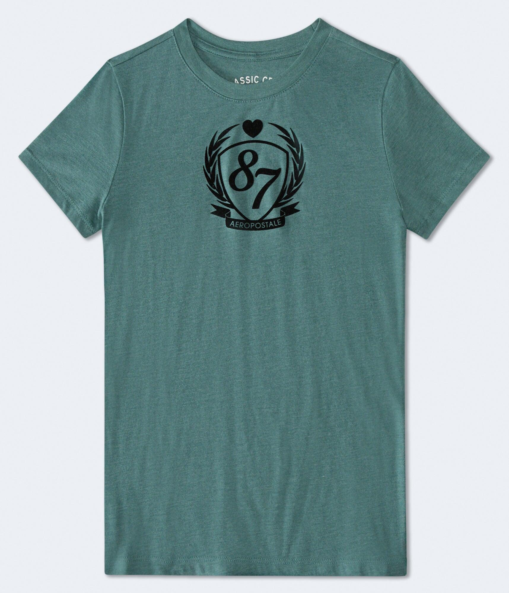 87 crest flocked graphic tee