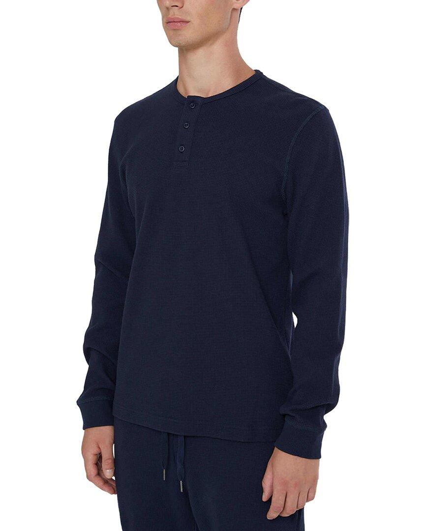 long sleeve waffle henley