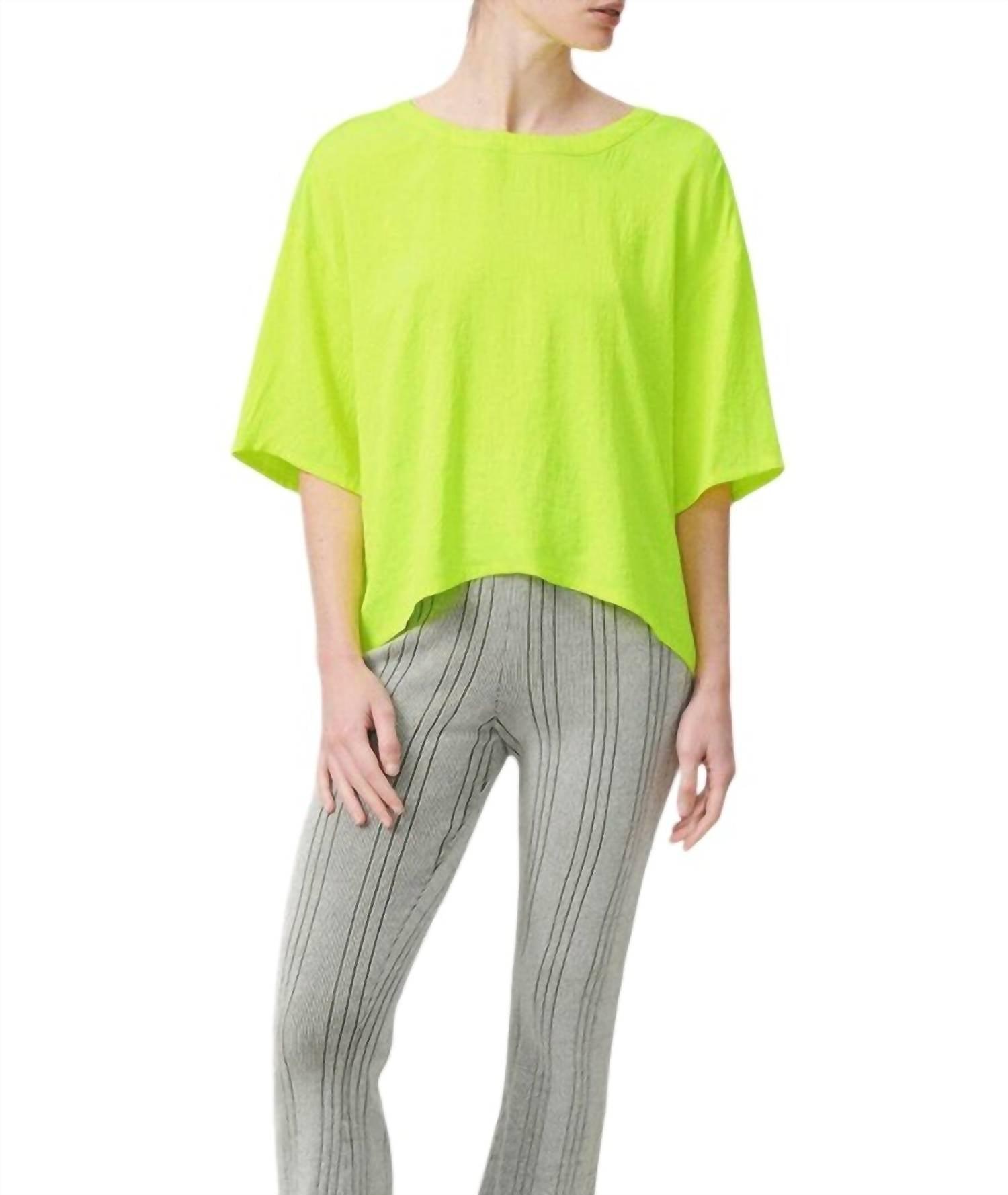 widland top in fluorescent yellow