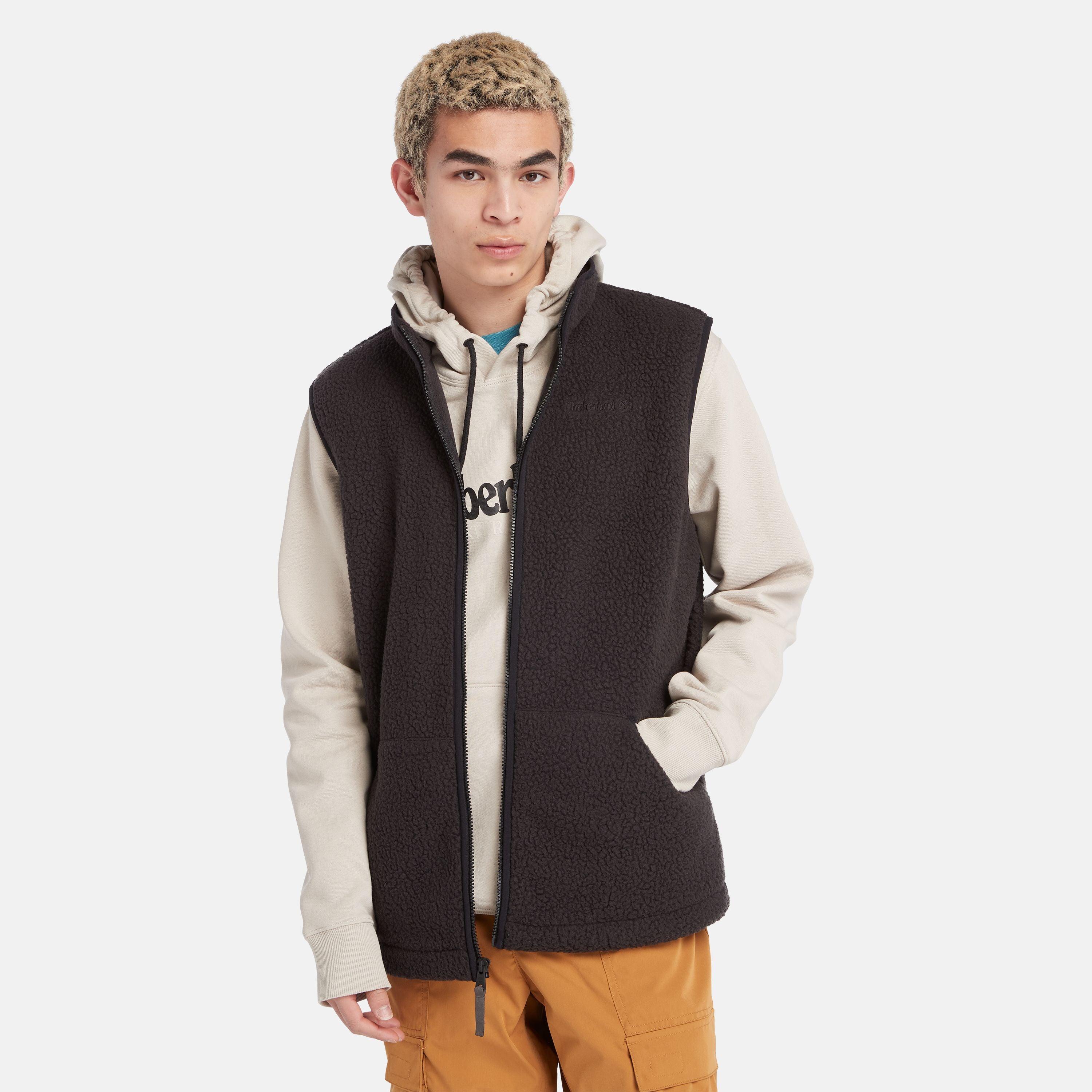 men's high pile fleece vest