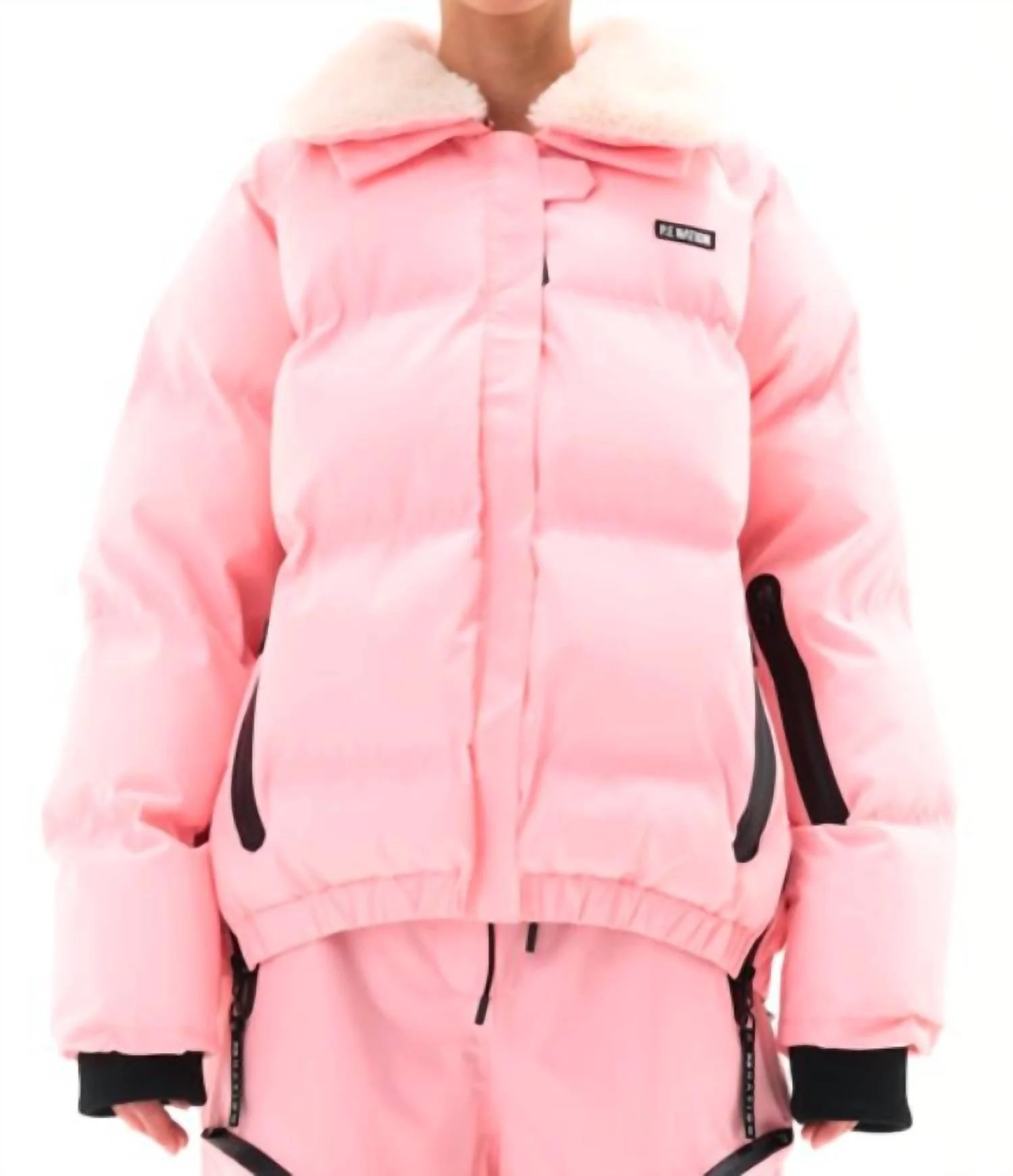 women's saroma snow jacket in pastel pink