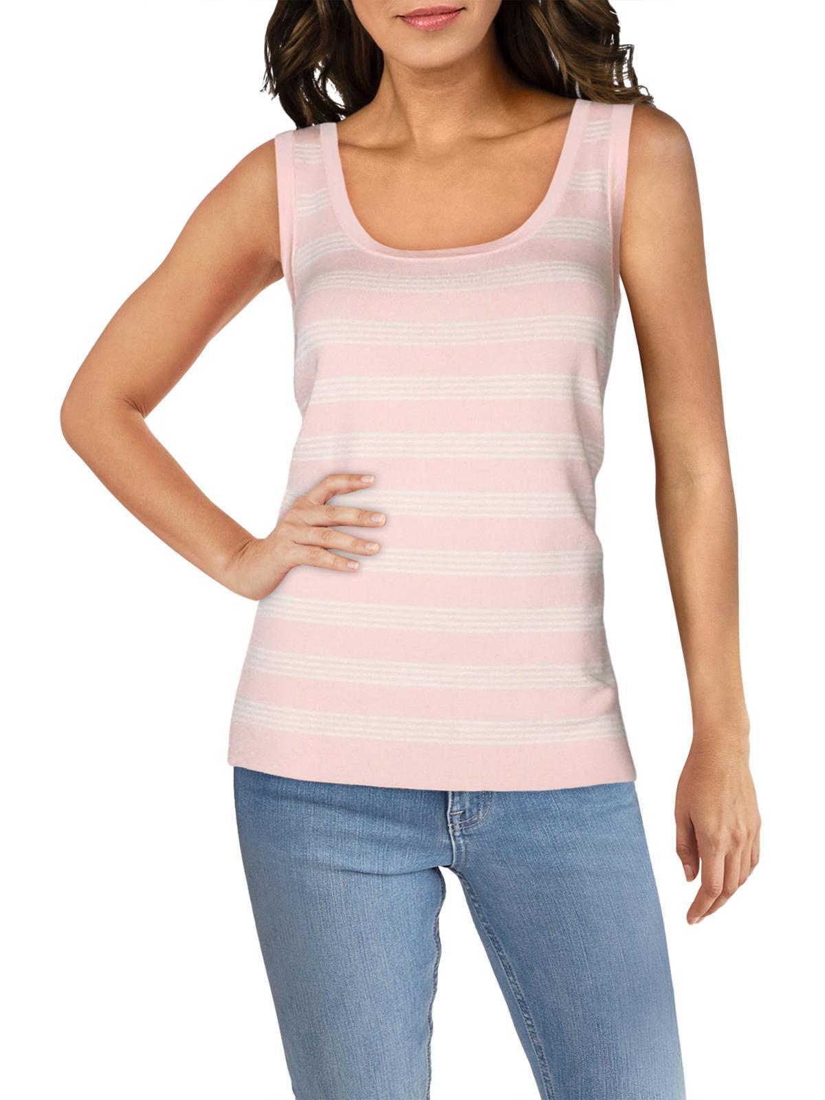 womens striped knit shell