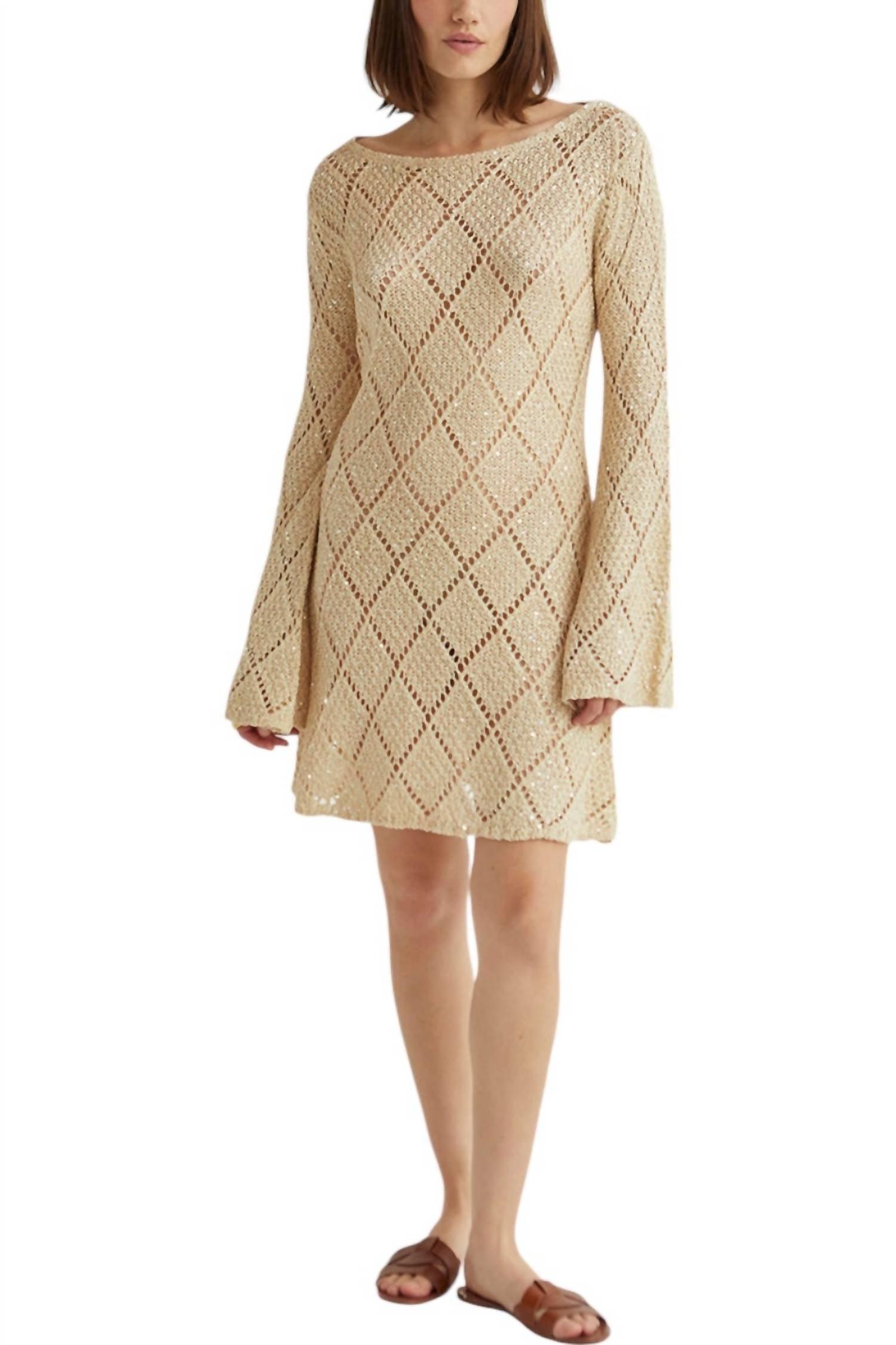 rem mini cover up dress in midsummer gold