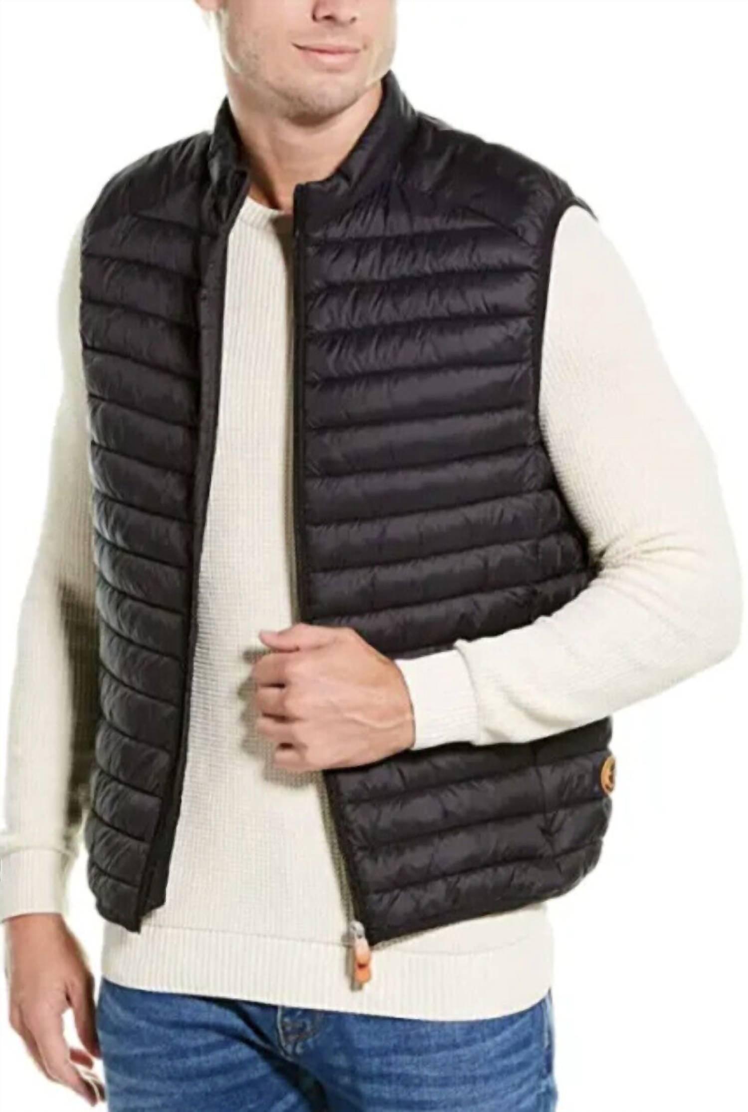 puffer vest in black