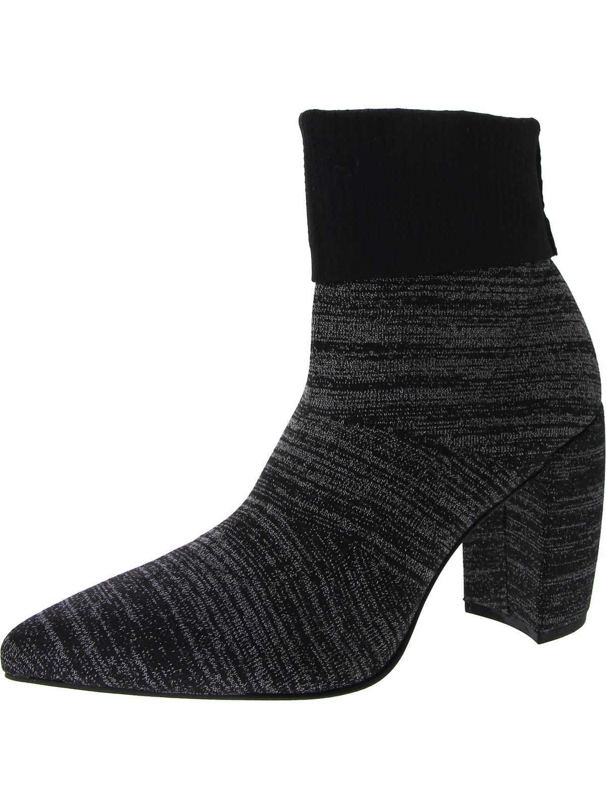 alora stretch bootie womens block heel ankle sock boot