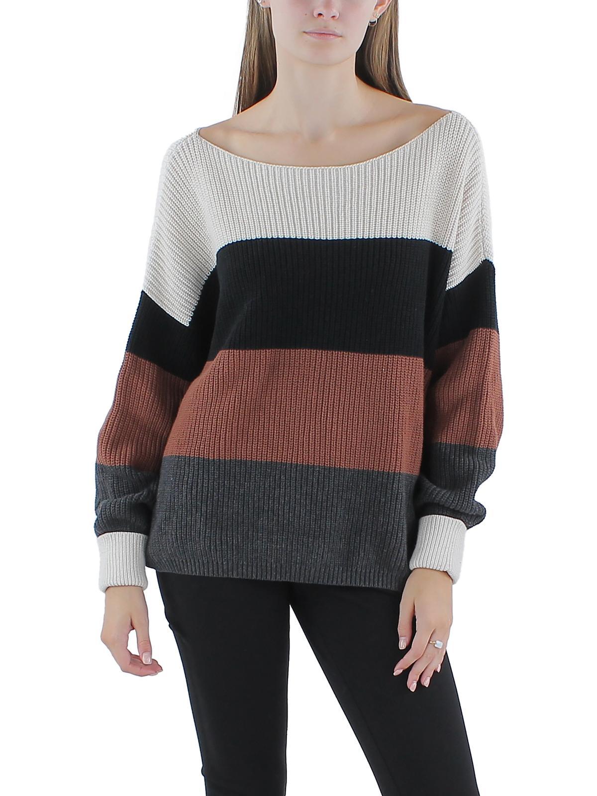 womens cotton knit pullover sweater