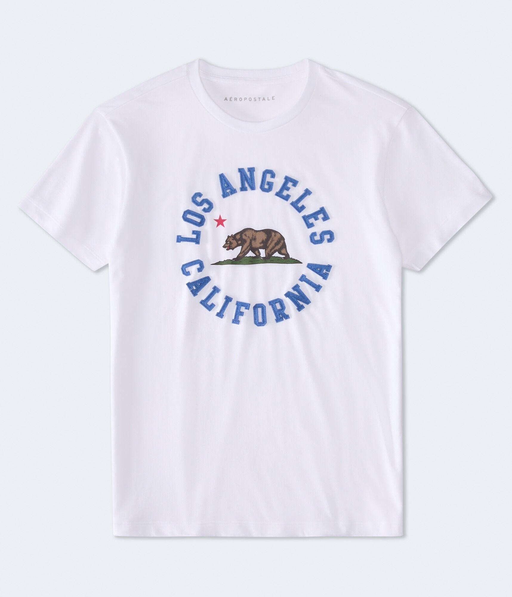 los angeles california bear appliqué graphic tee