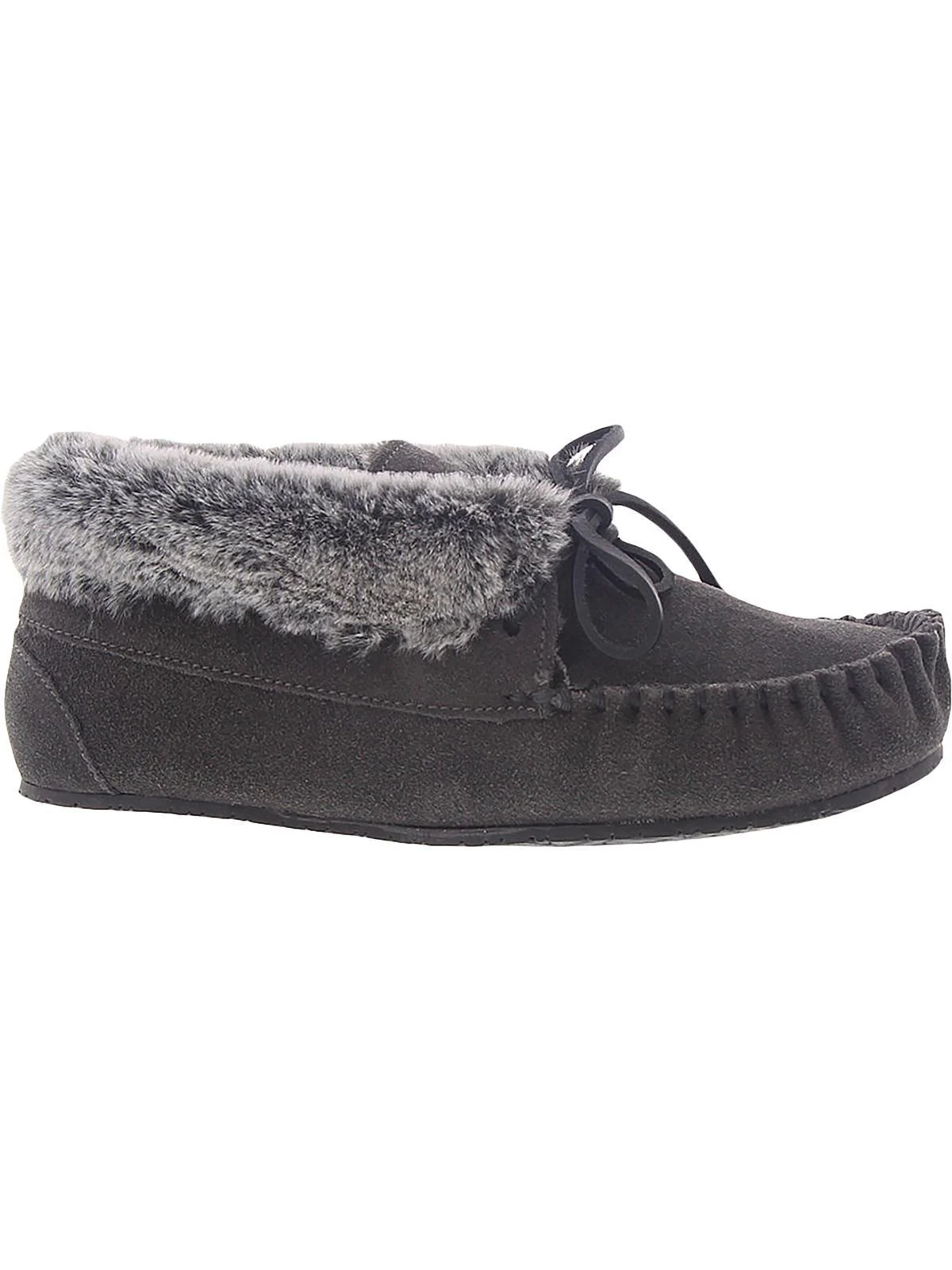 cabin bootie womens slip on faux fur lined moccasin boots