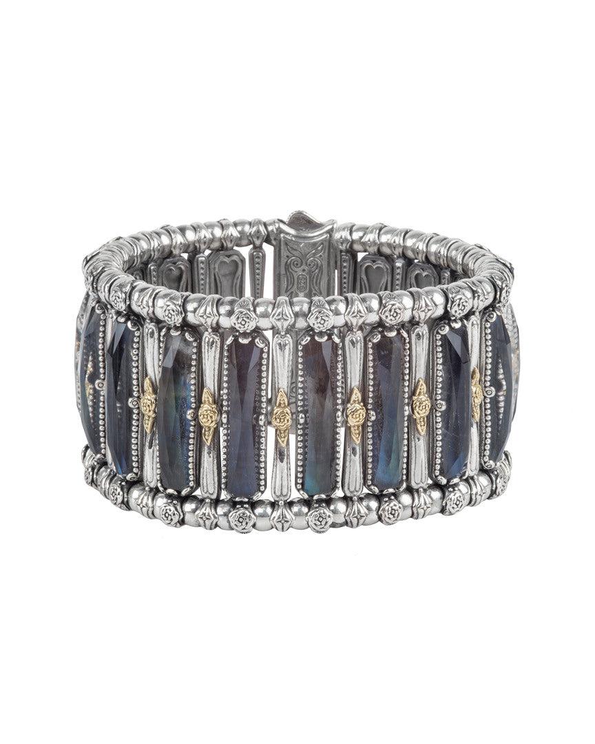 18k & silver labradorite doublet bracelet