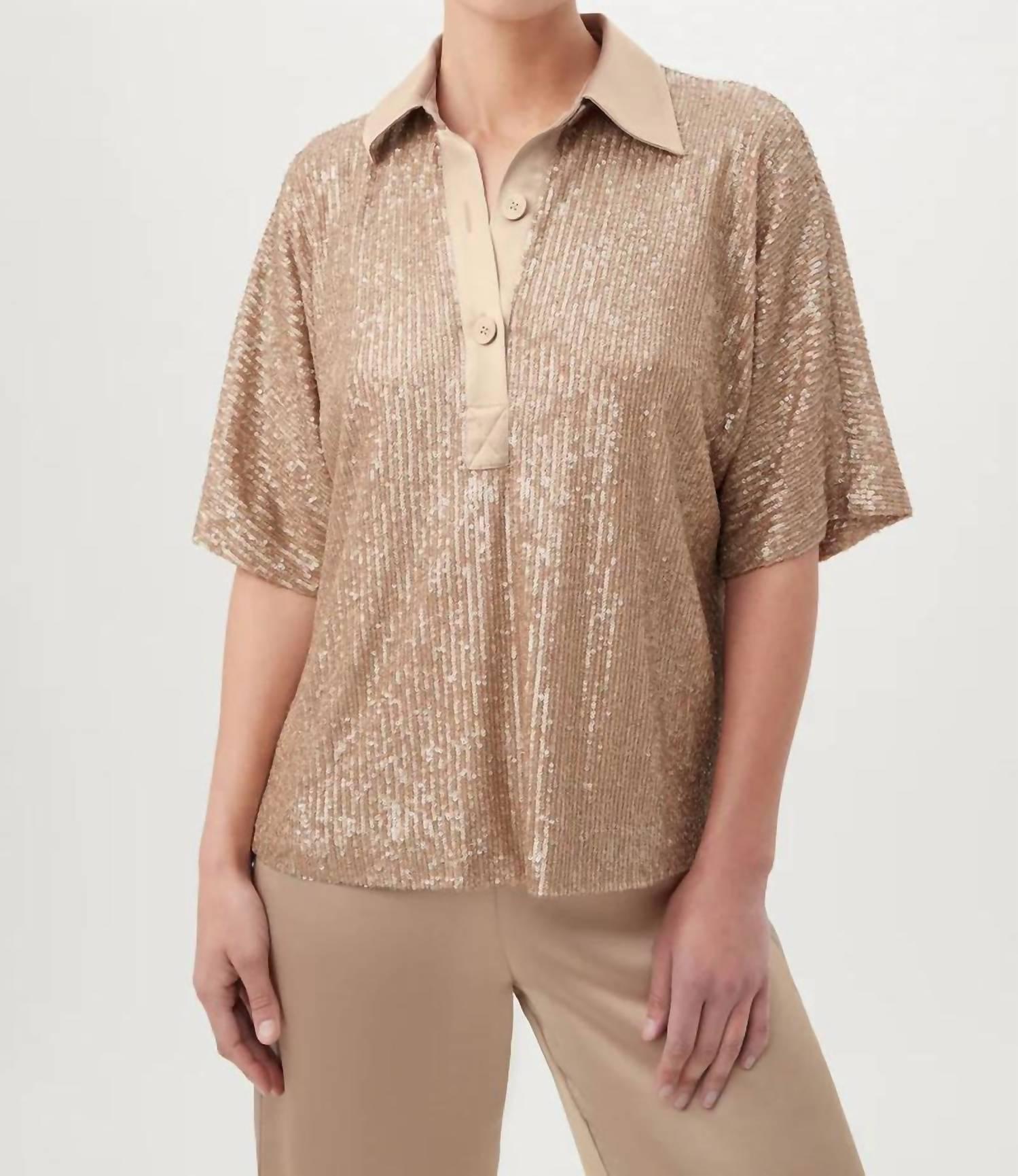 aika top in gold