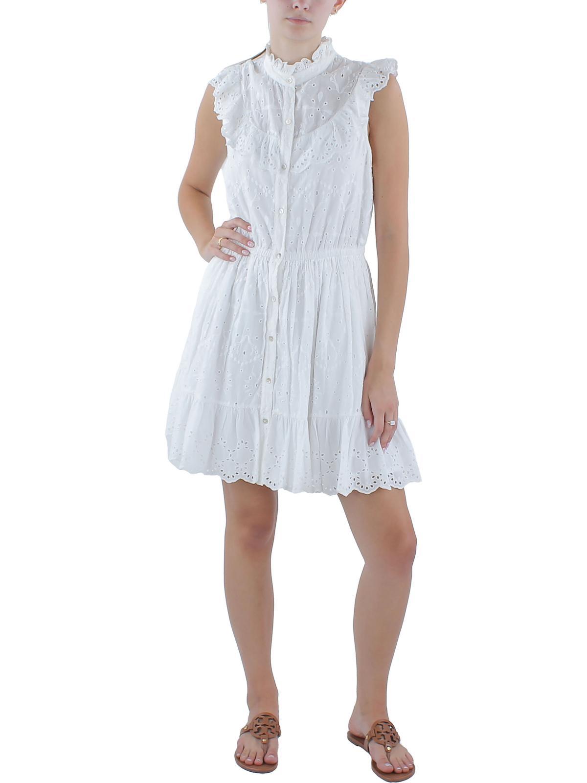 womens cotton above knee fit & flare dress