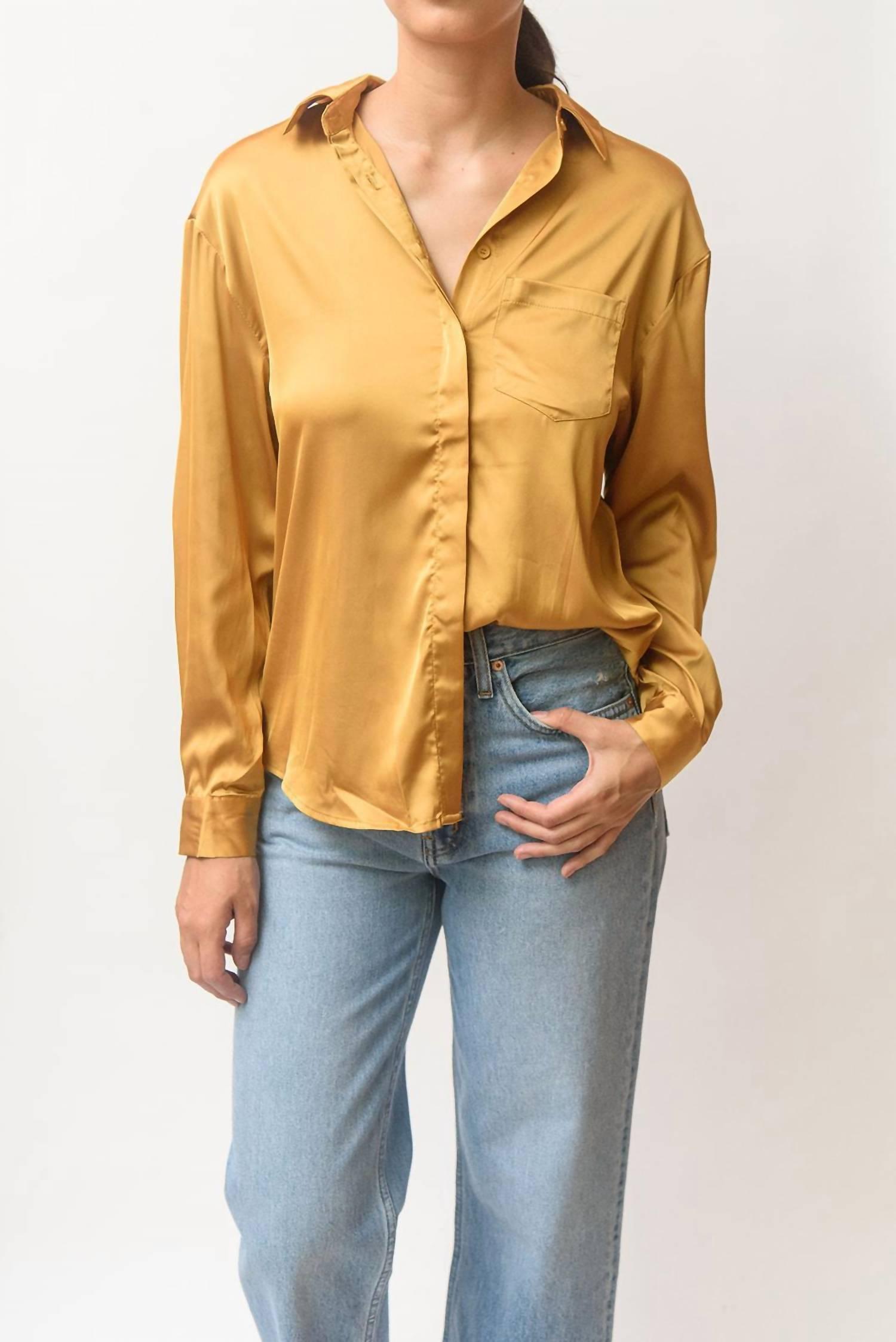 bella blouse in golden