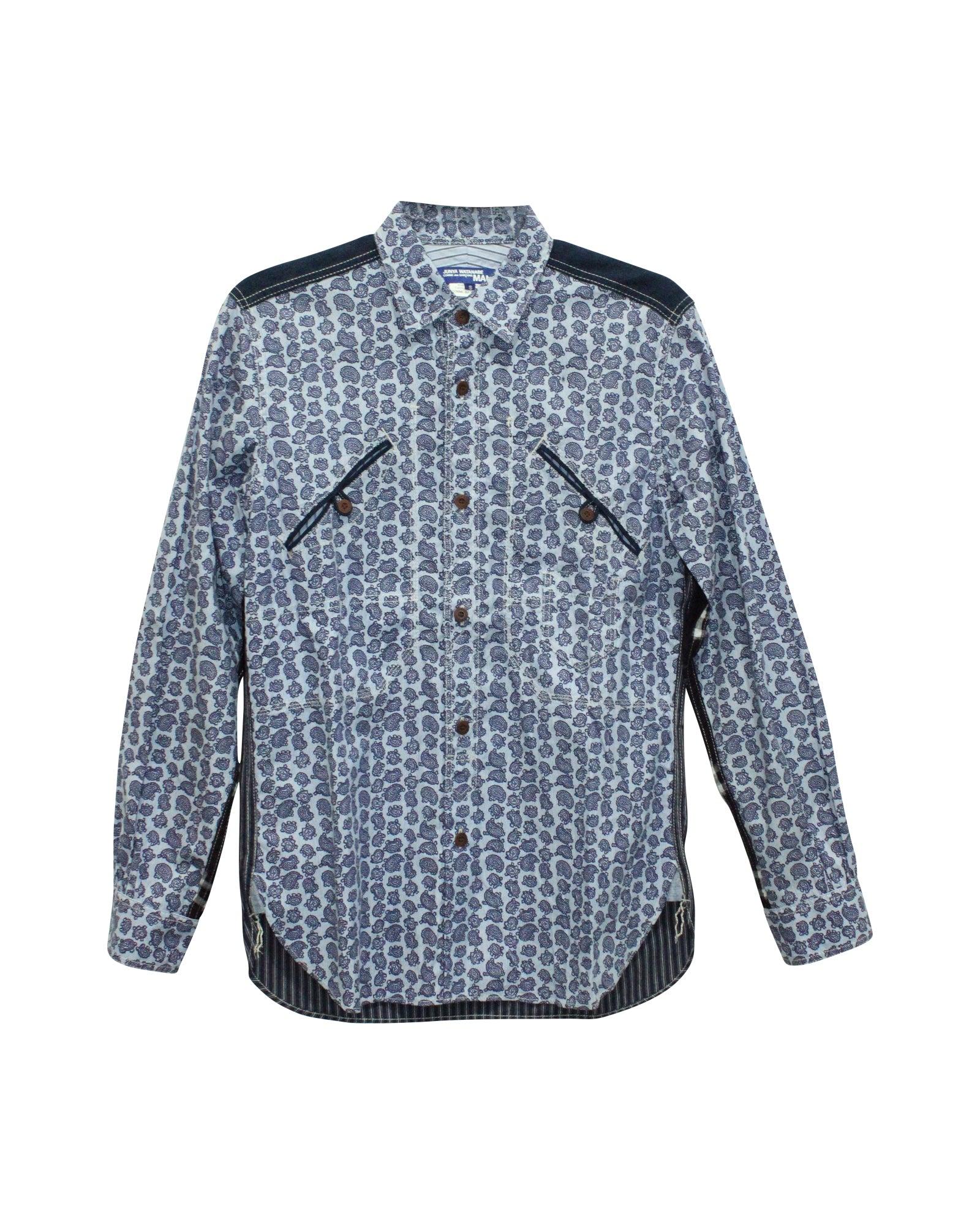 paisley shirt in blue cotton